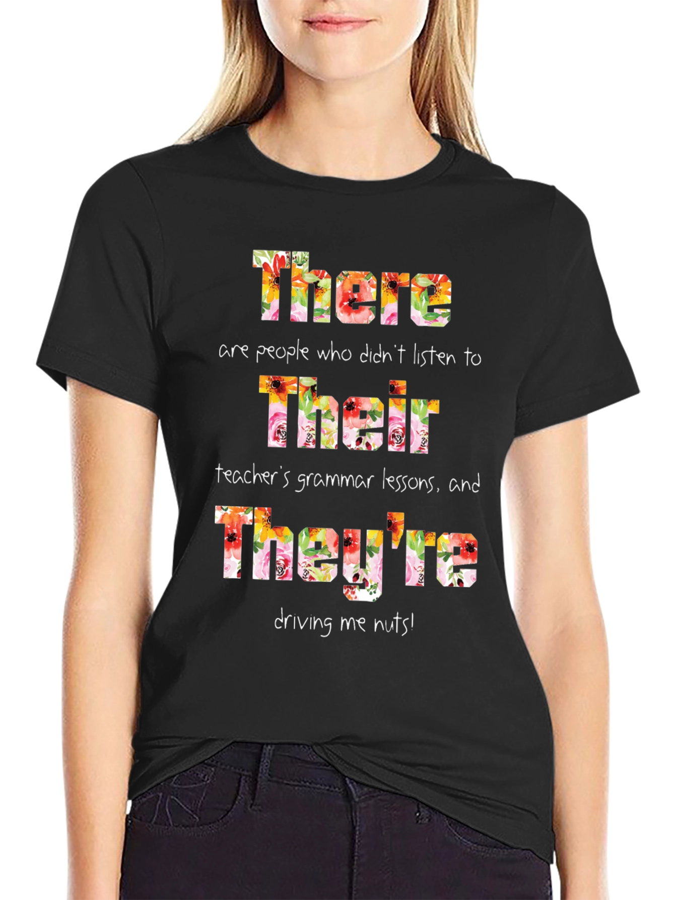 Funny Grammar T-Shirt - There Their Theyre