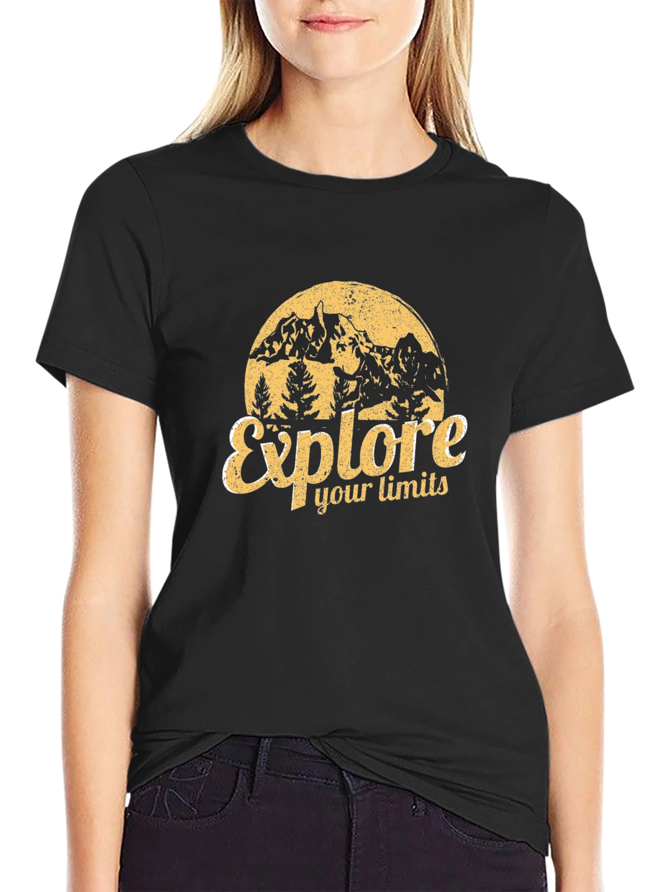 Explore Your Limits Graphic Tee - Black