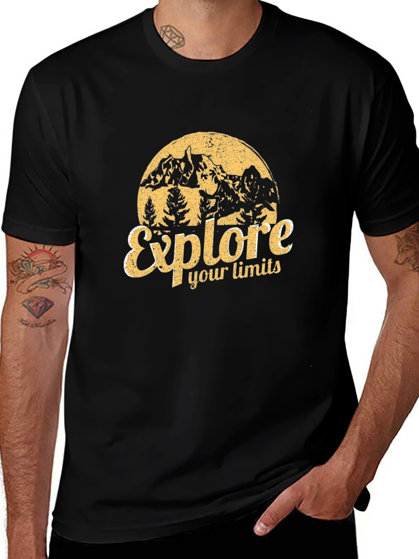 Explore Your Limits Graphic Tee - Black