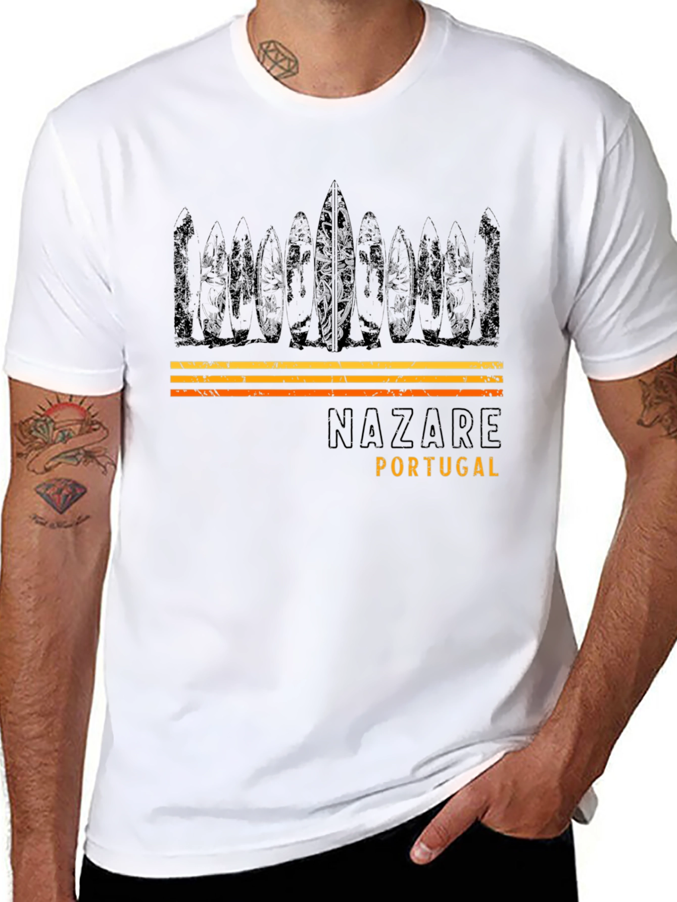 Nazare Portugal Surfboard T-Shirt