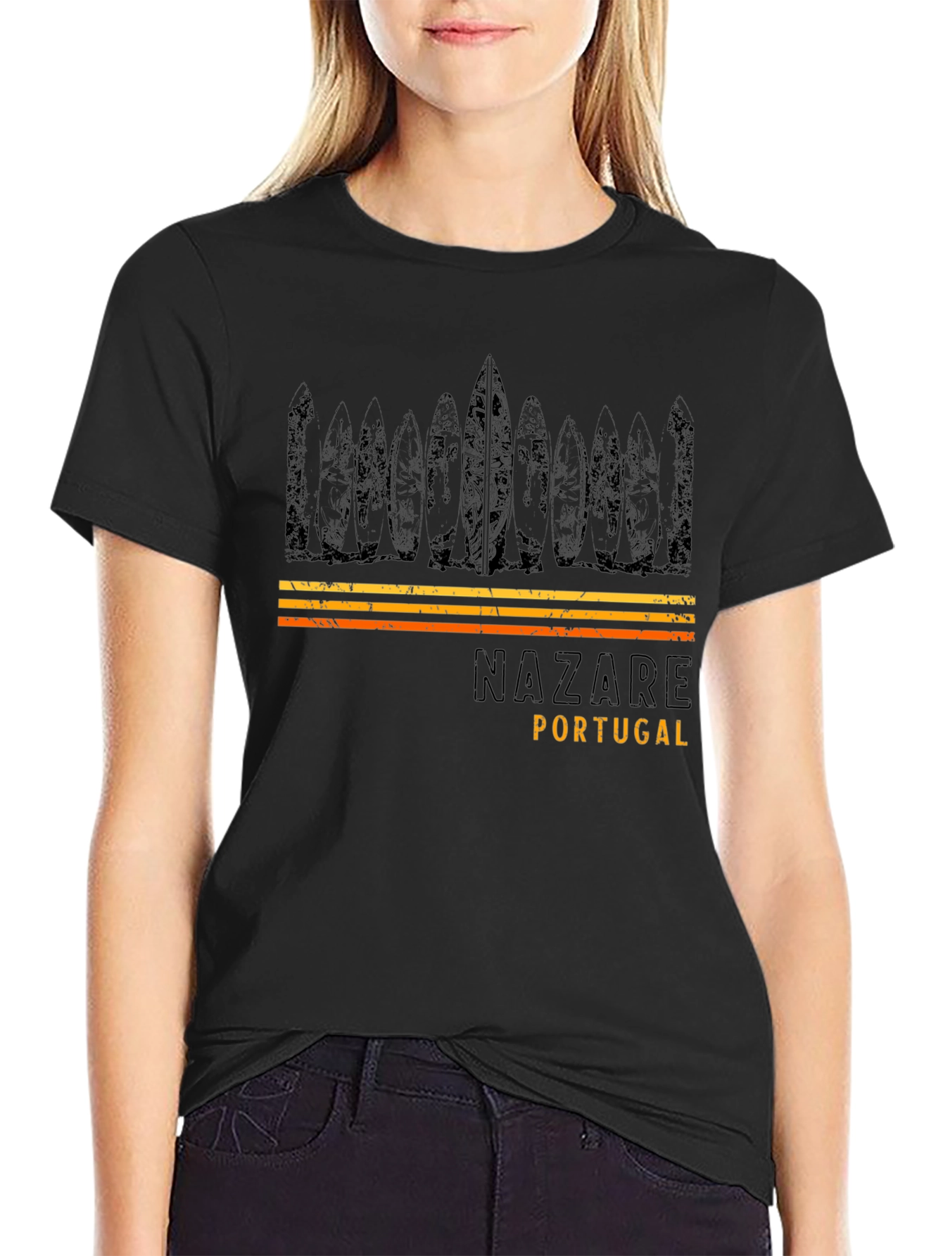Nazare Portugal Surfboard T-Shirt