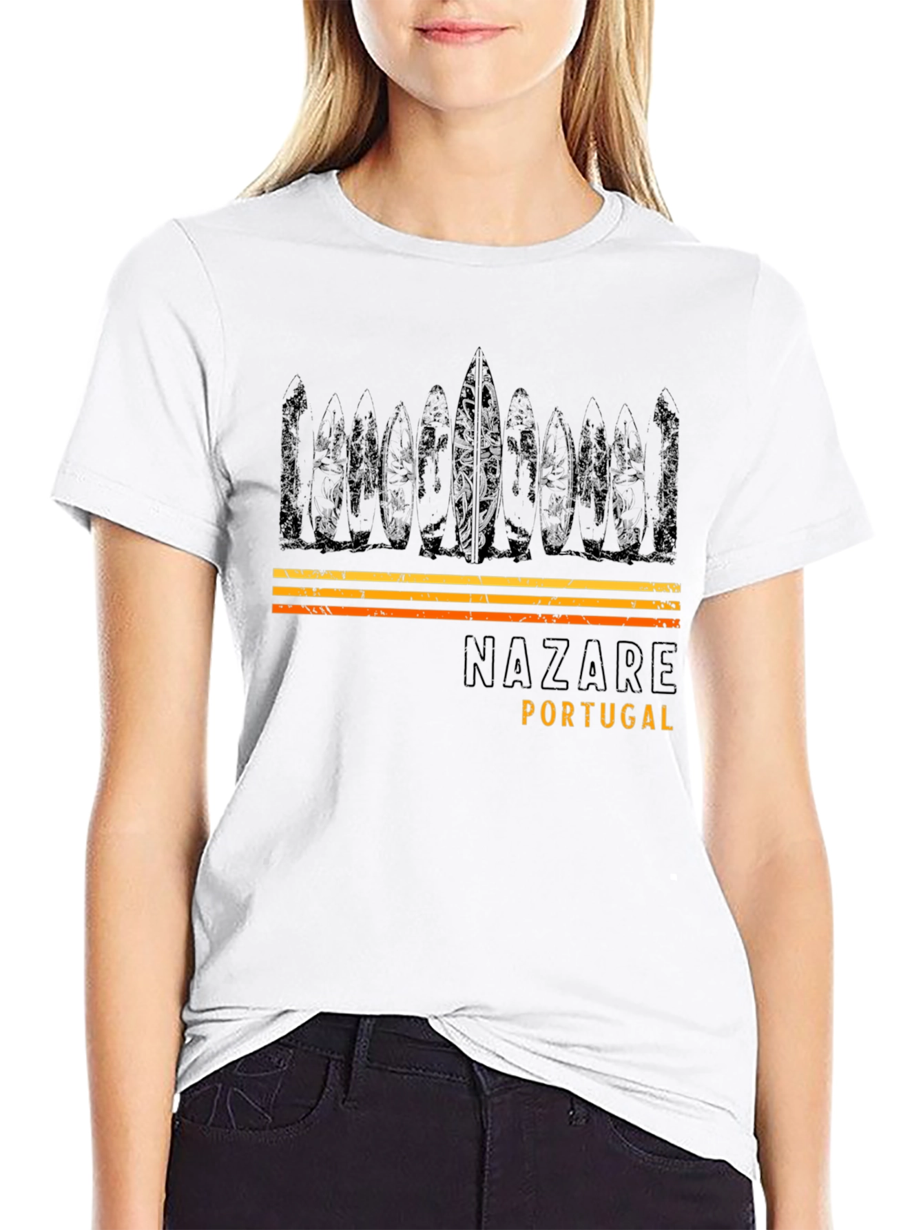 Nazare Portugal Surfboard T-Shirt