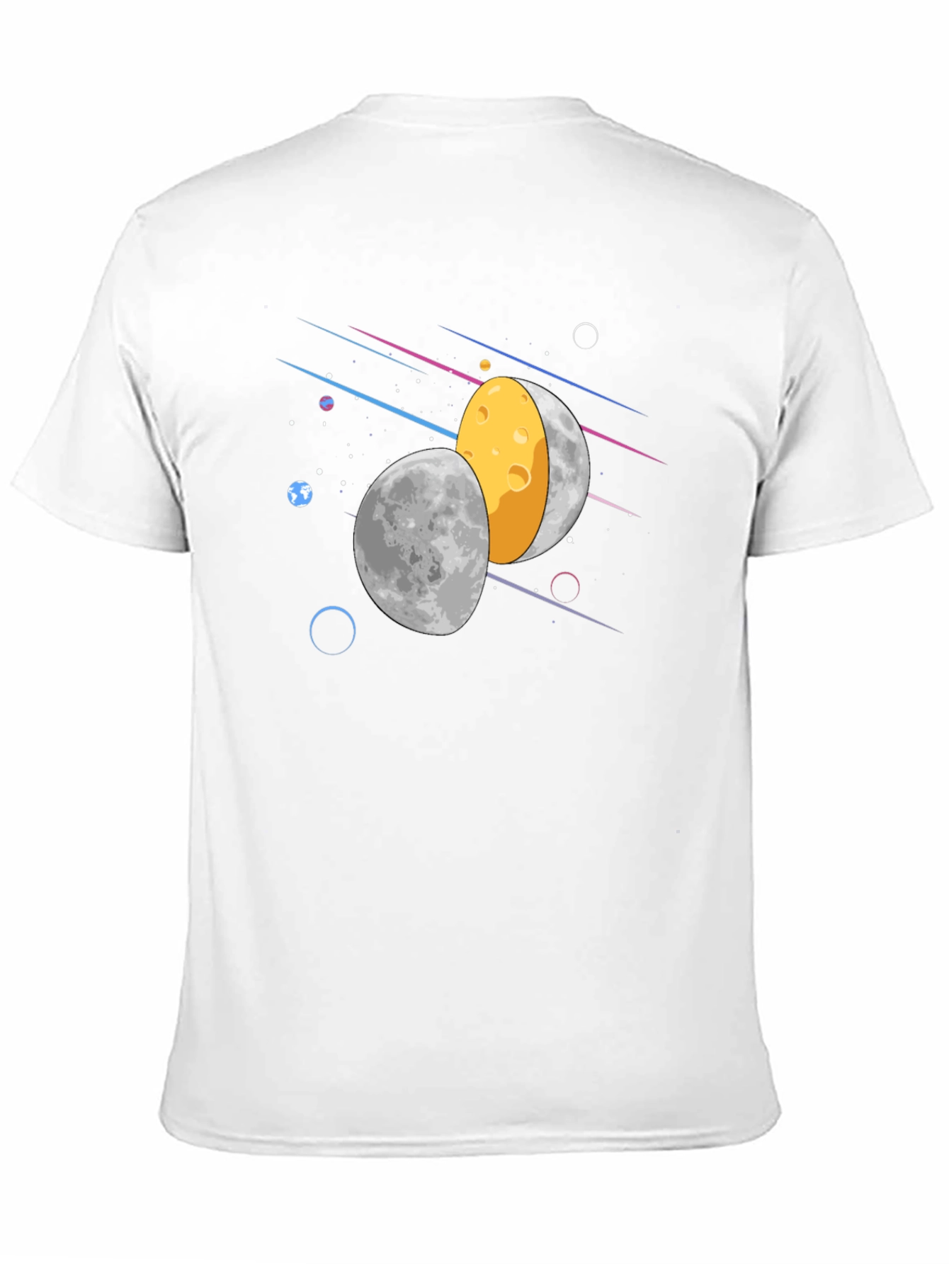 Space Moon Cheese Graphic Tee - Unique Design!