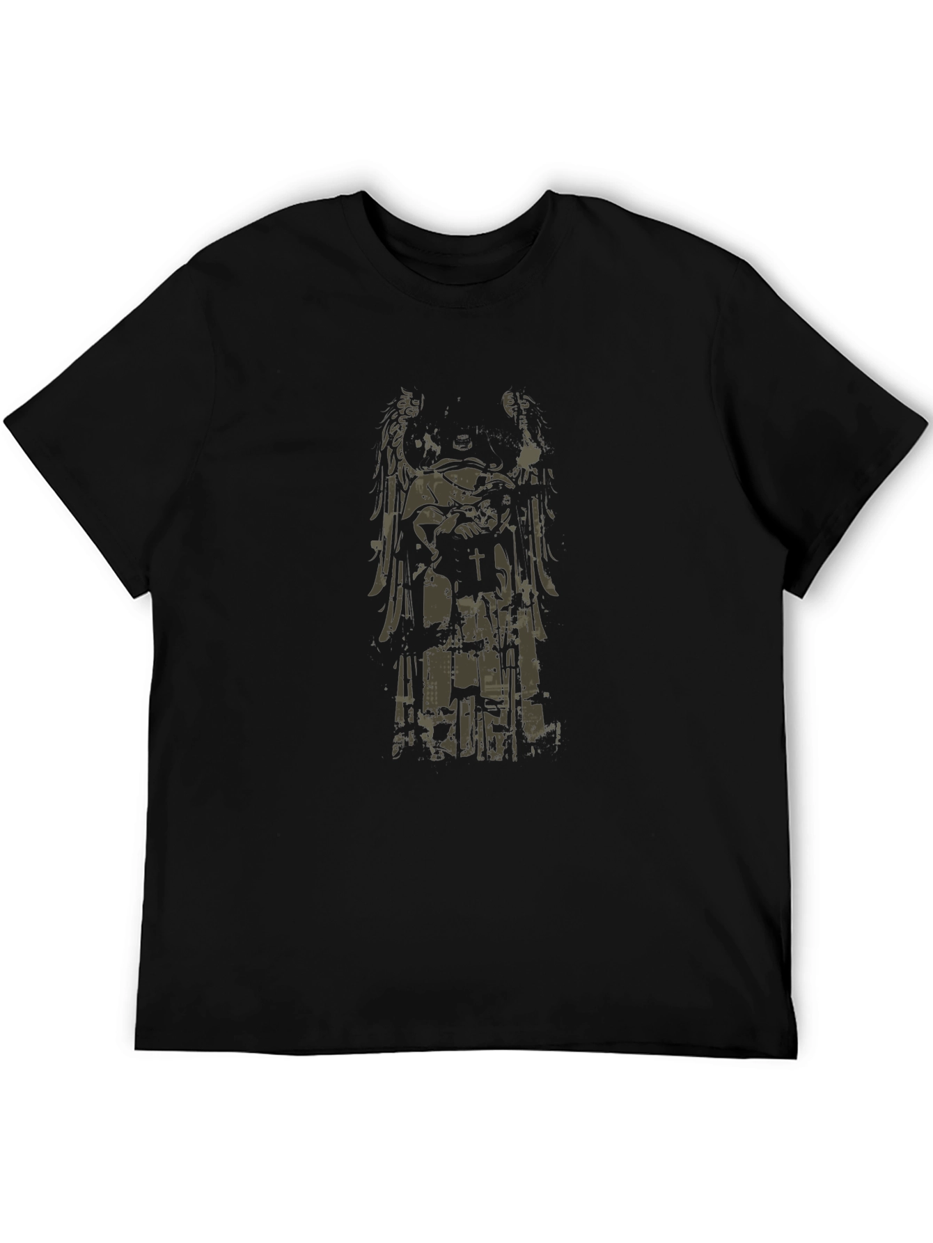 Angel Statue Graphic Black T-Shirt