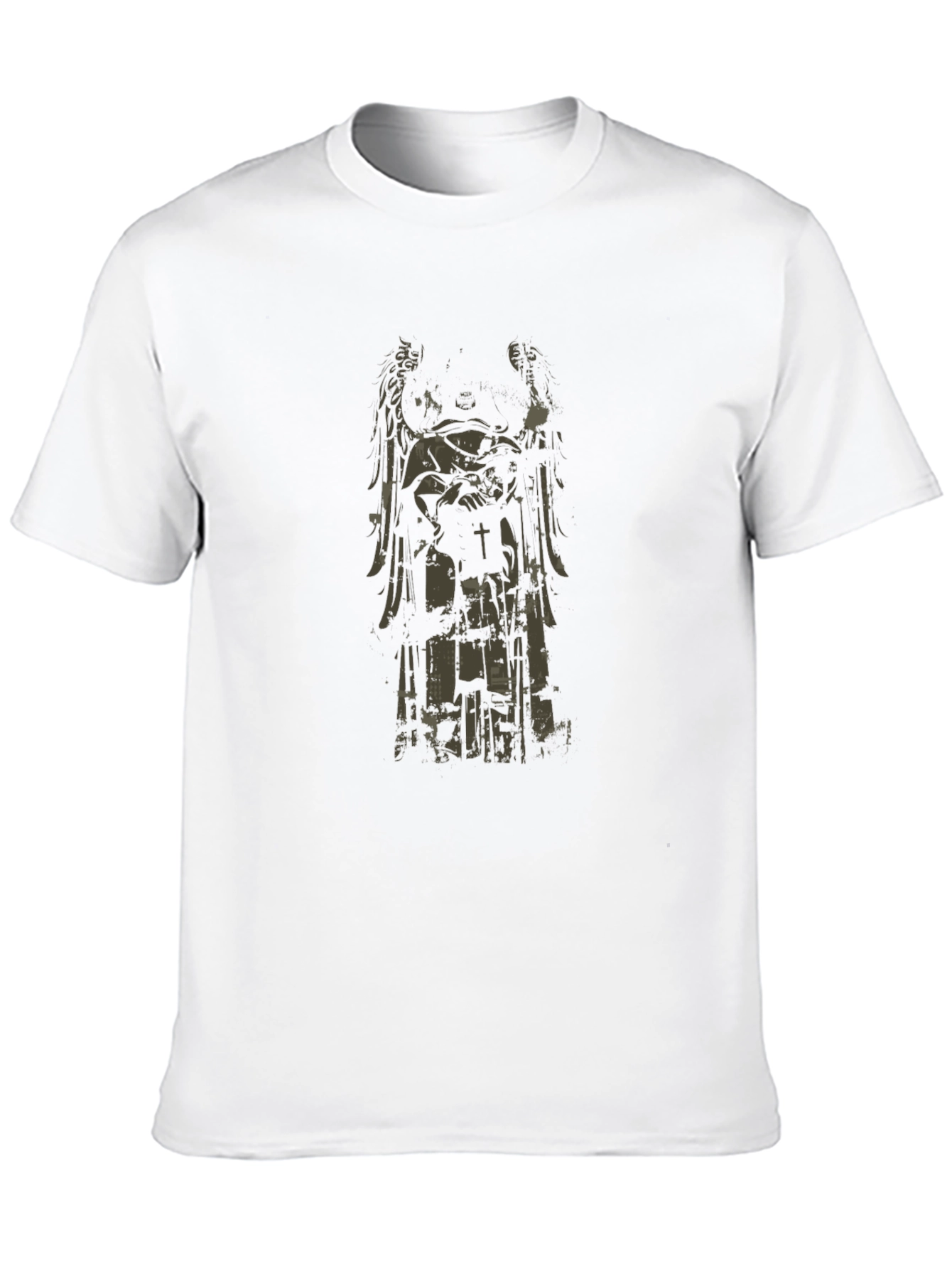Angel Statue Graphic Black T-Shirt