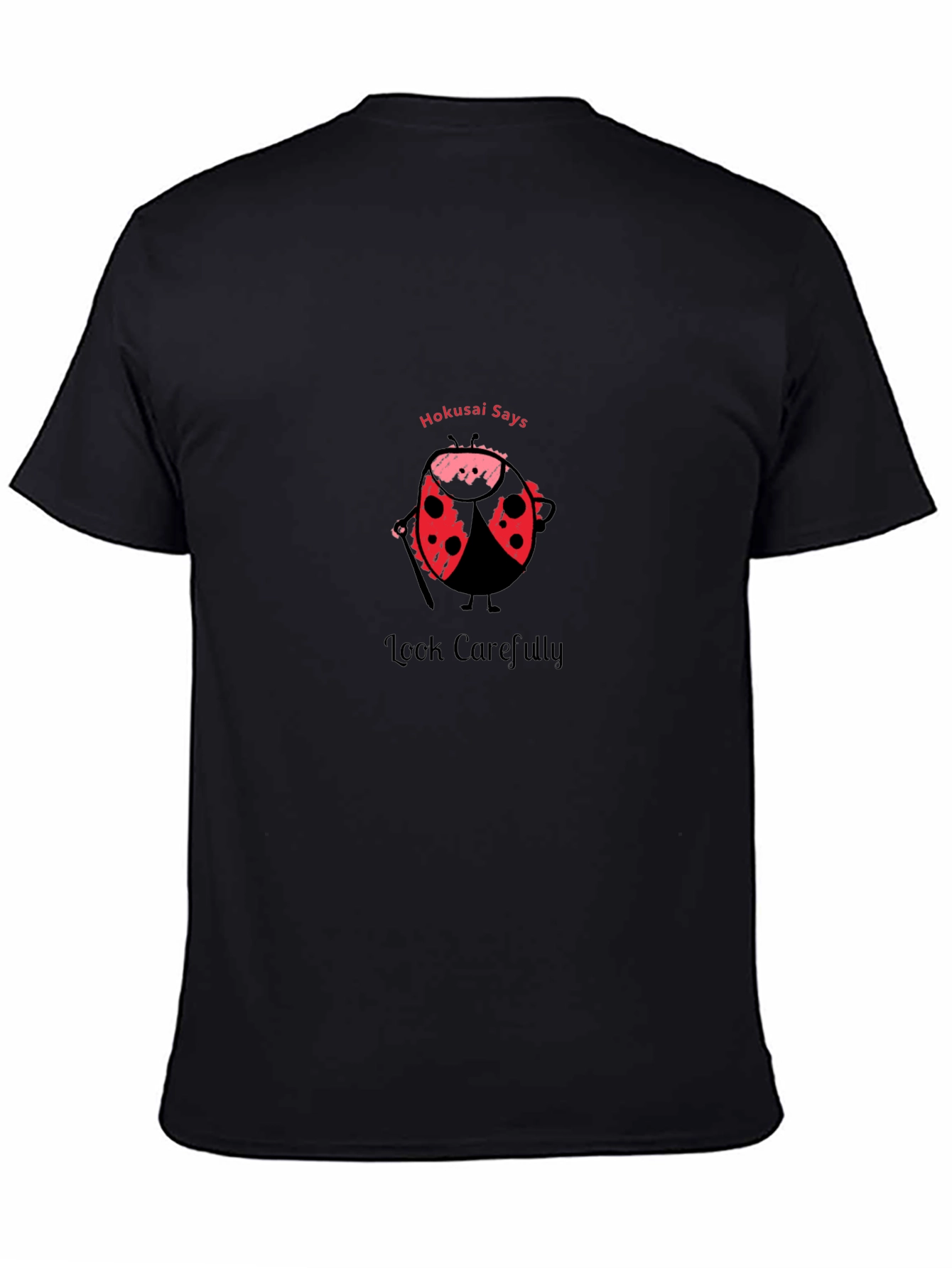 Hokusai Ladybug Graphic T-Shirt - Look Carefully