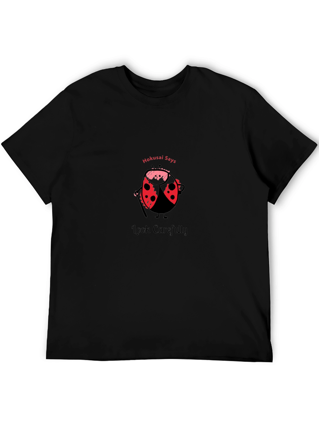 Hokusai Ladybug Graphic T-Shirt - Look Carefully