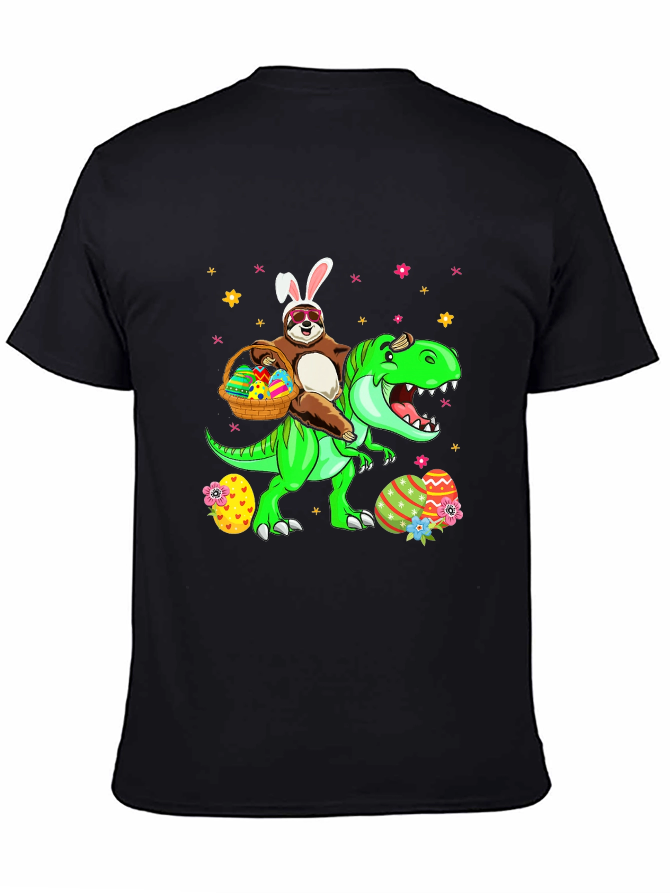 Sloth Riding Dinosaur Easter T-Shirt