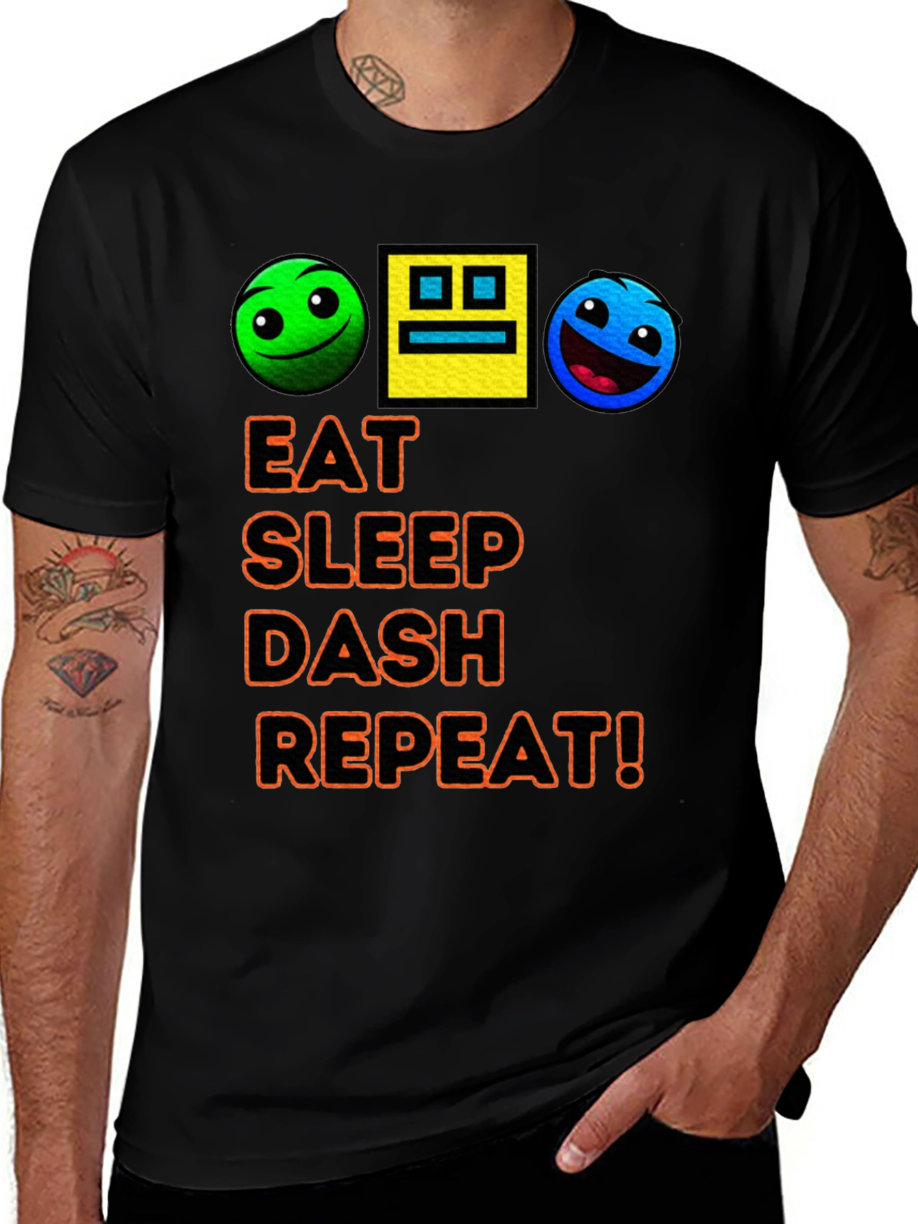 Eat Sleep Dash Repeat Geometry T-Shirt