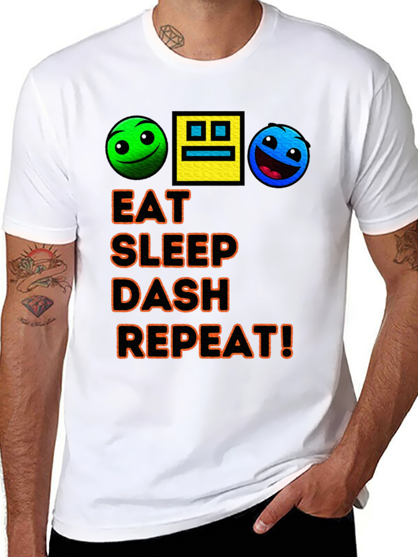 Eat Sleep Dash Repeat Geometry T-Shirt