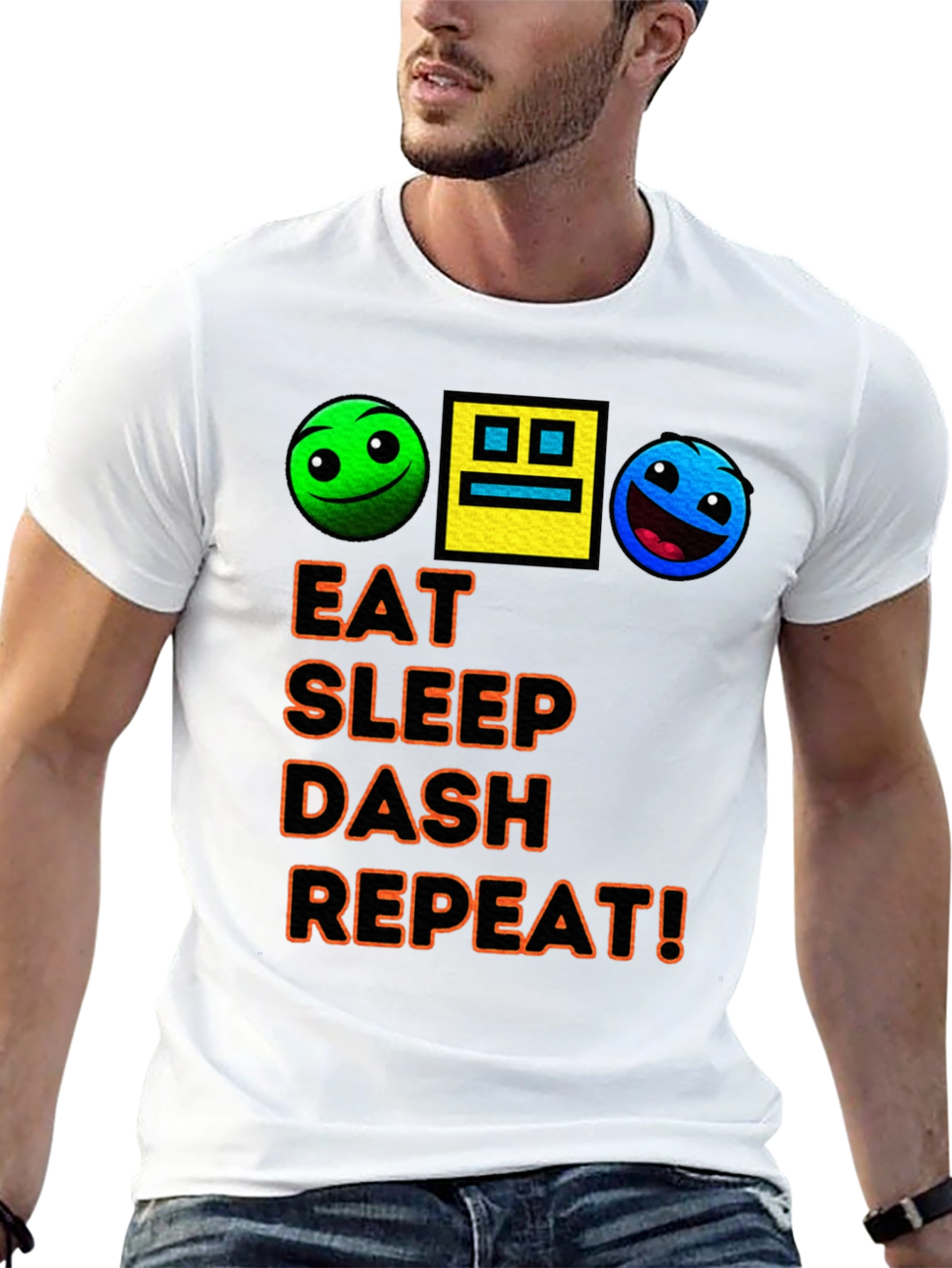 Eat Sleep Dash Repeat Geometry T-Shirt