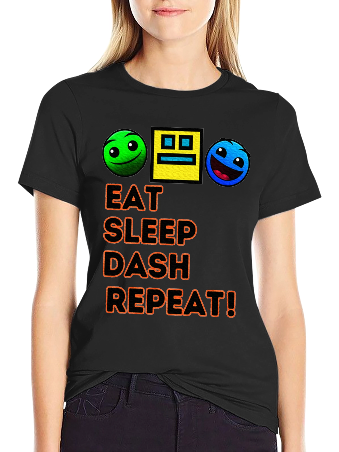 Eat Sleep Dash Repeat Geometry T-Shirt