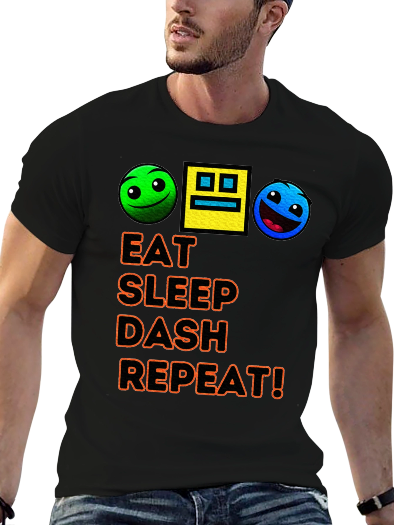 Eat Sleep Dash Repeat Geometry T-Shirt
