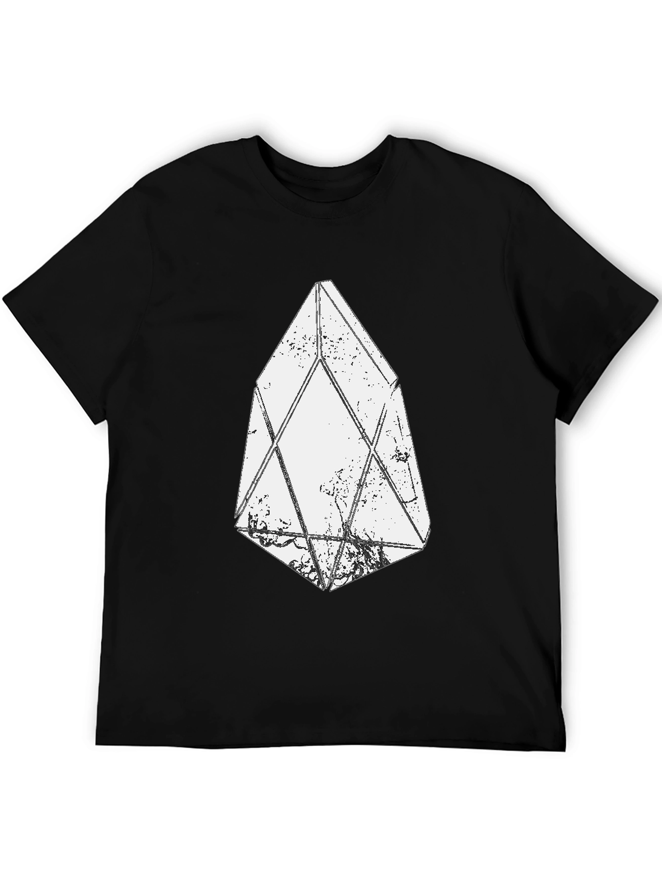 Geometric Crystal Graphic Black T-Shirt