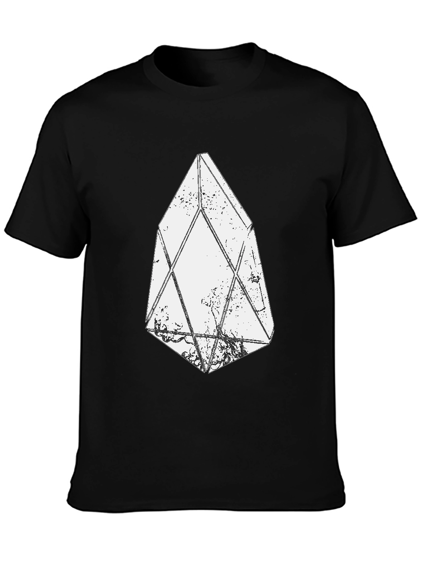 Geometric Crystal Graphic Black T-Shirt