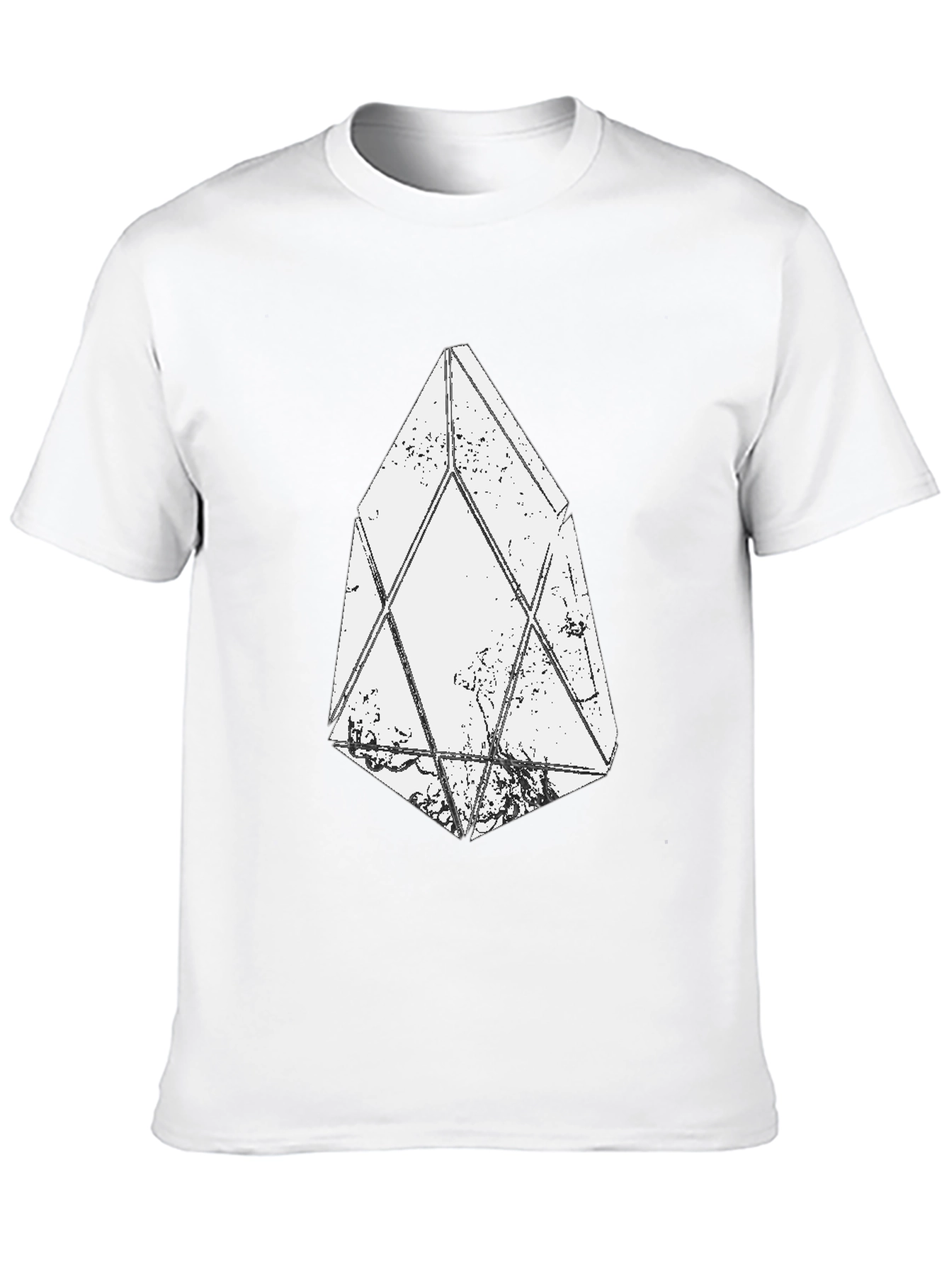 Geometric Crystal Graphic Black T-Shirt