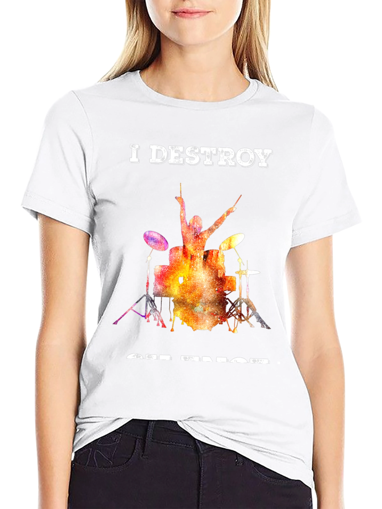I Destroy Set Rings Drummer T-Shirt