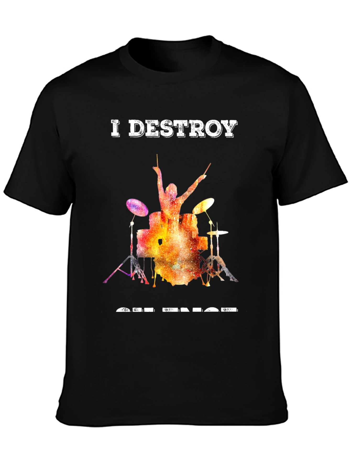 I Destroy Set Rings Drummer T-Shirt