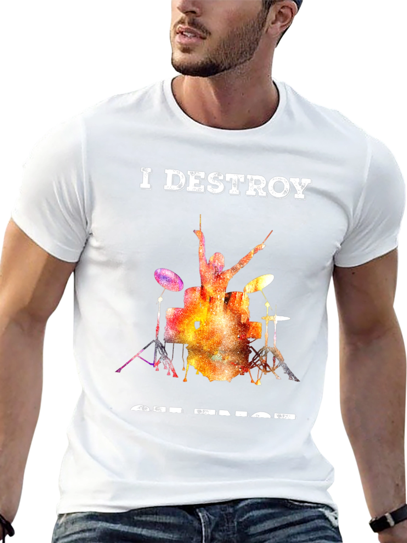 I Destroy Set Rings Drummer T-Shirt