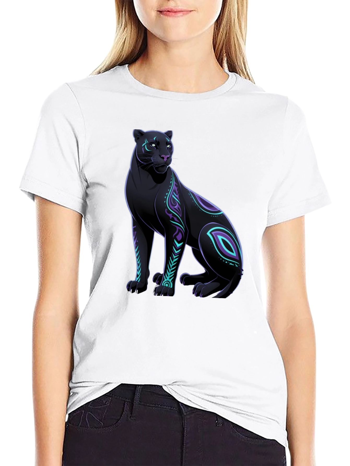 Black Panther Graphic Tee - Cool Animal Design