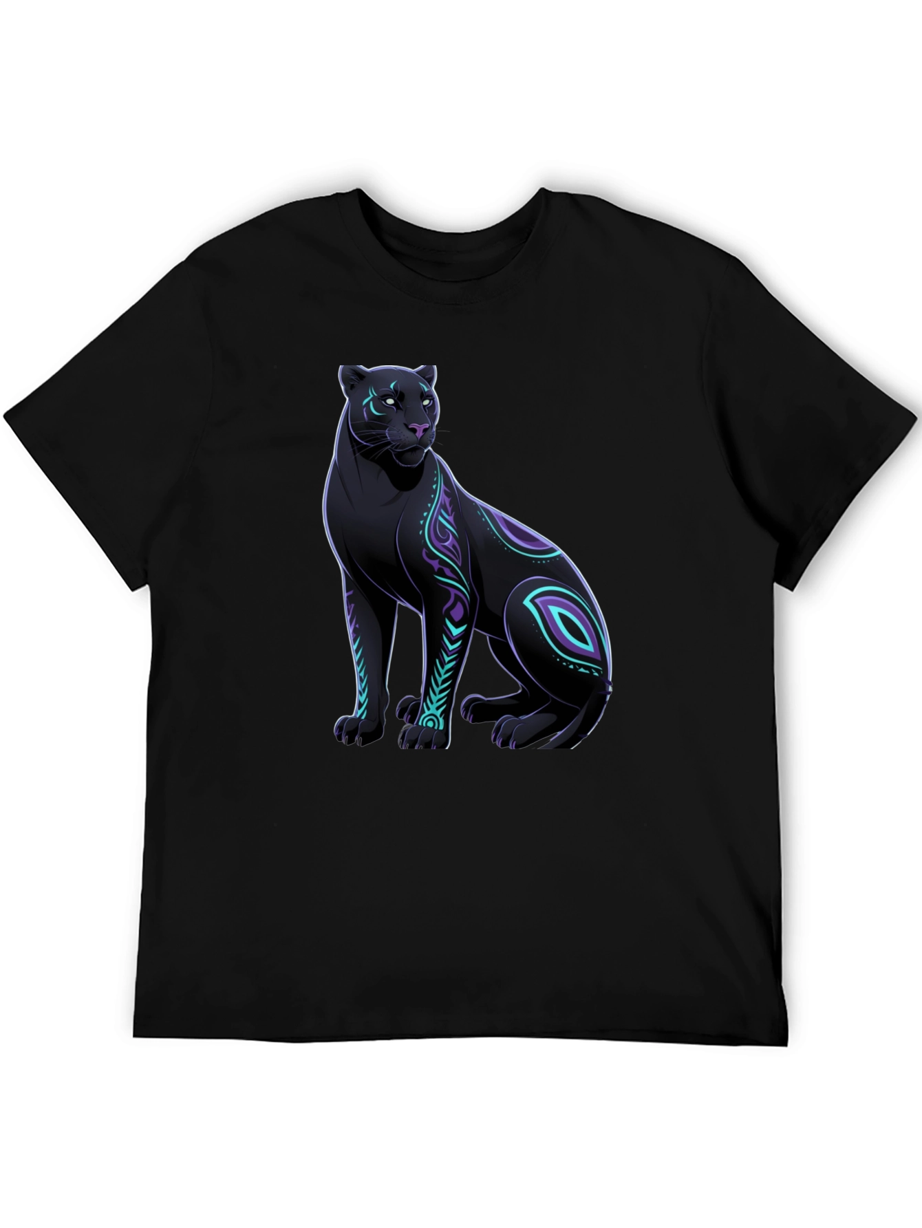 Black Panther Graphic Tee - Cool Animal Design
