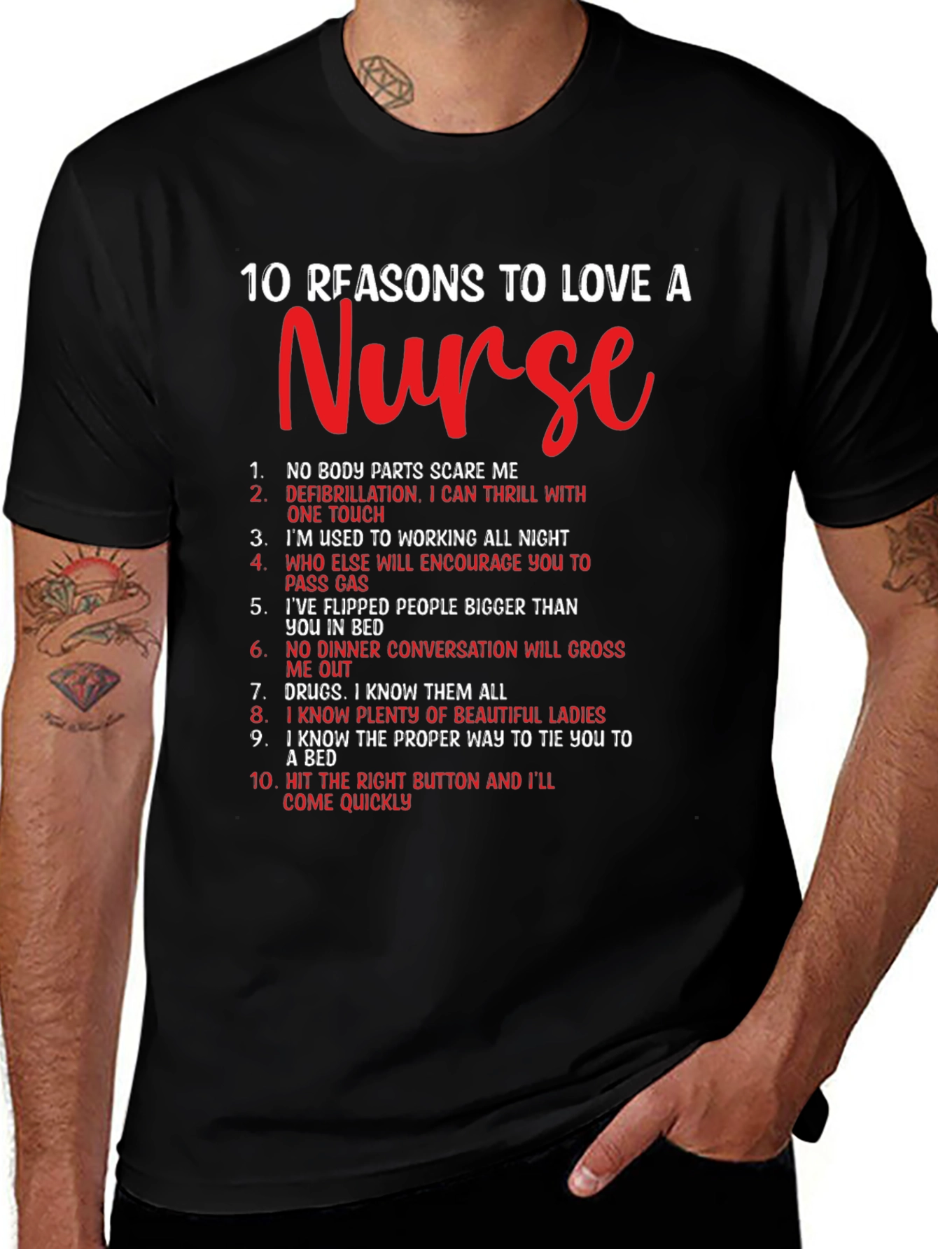 Reasons to Love a Nurse Graphic Tee