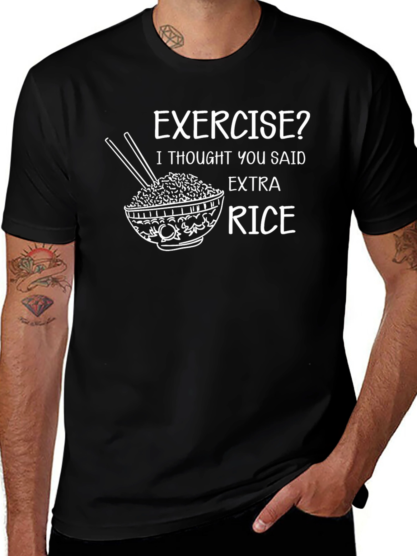 Extra Rice Funny Graphic T-Shirt