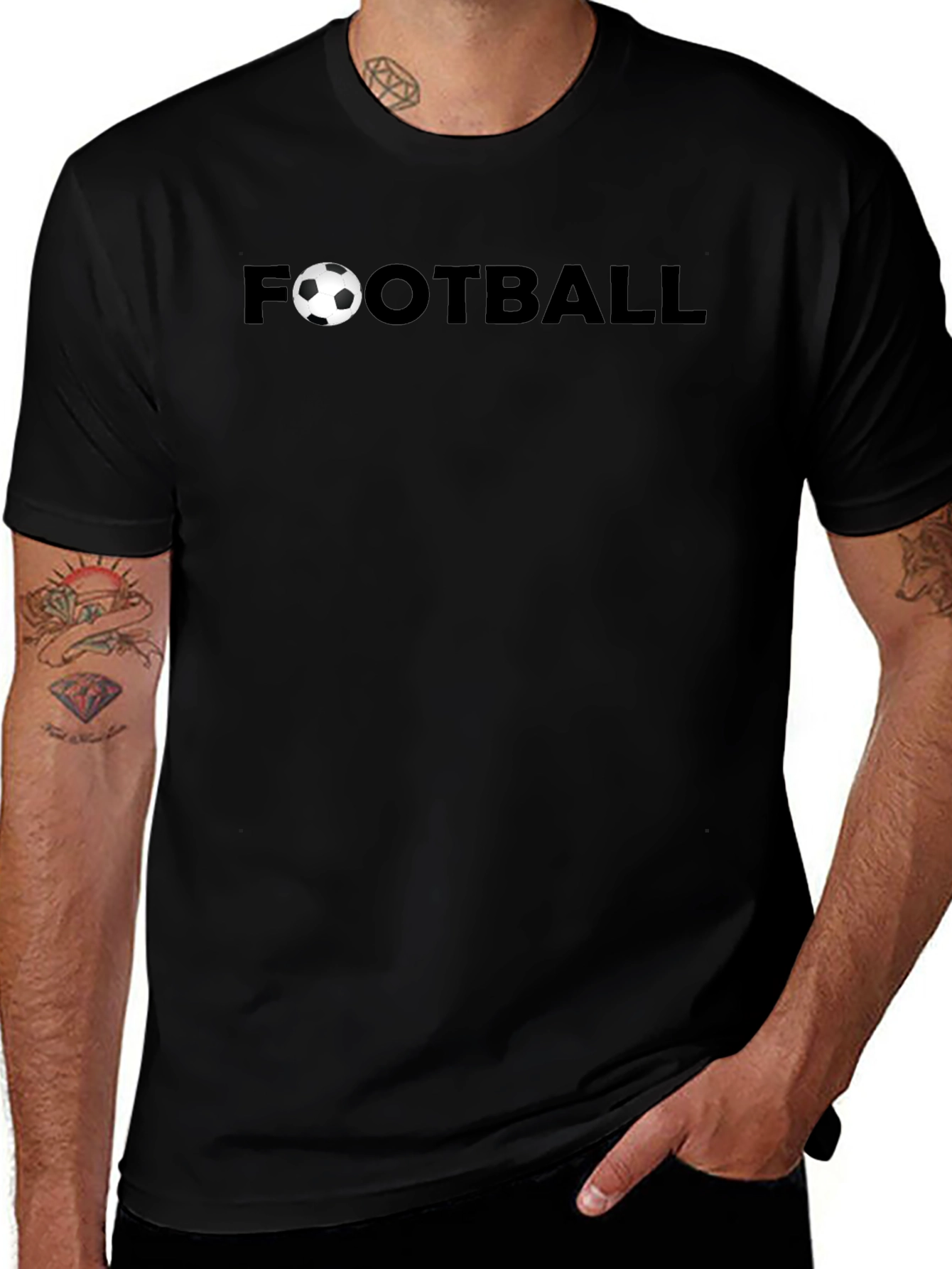 Football Graphic Tee - Black