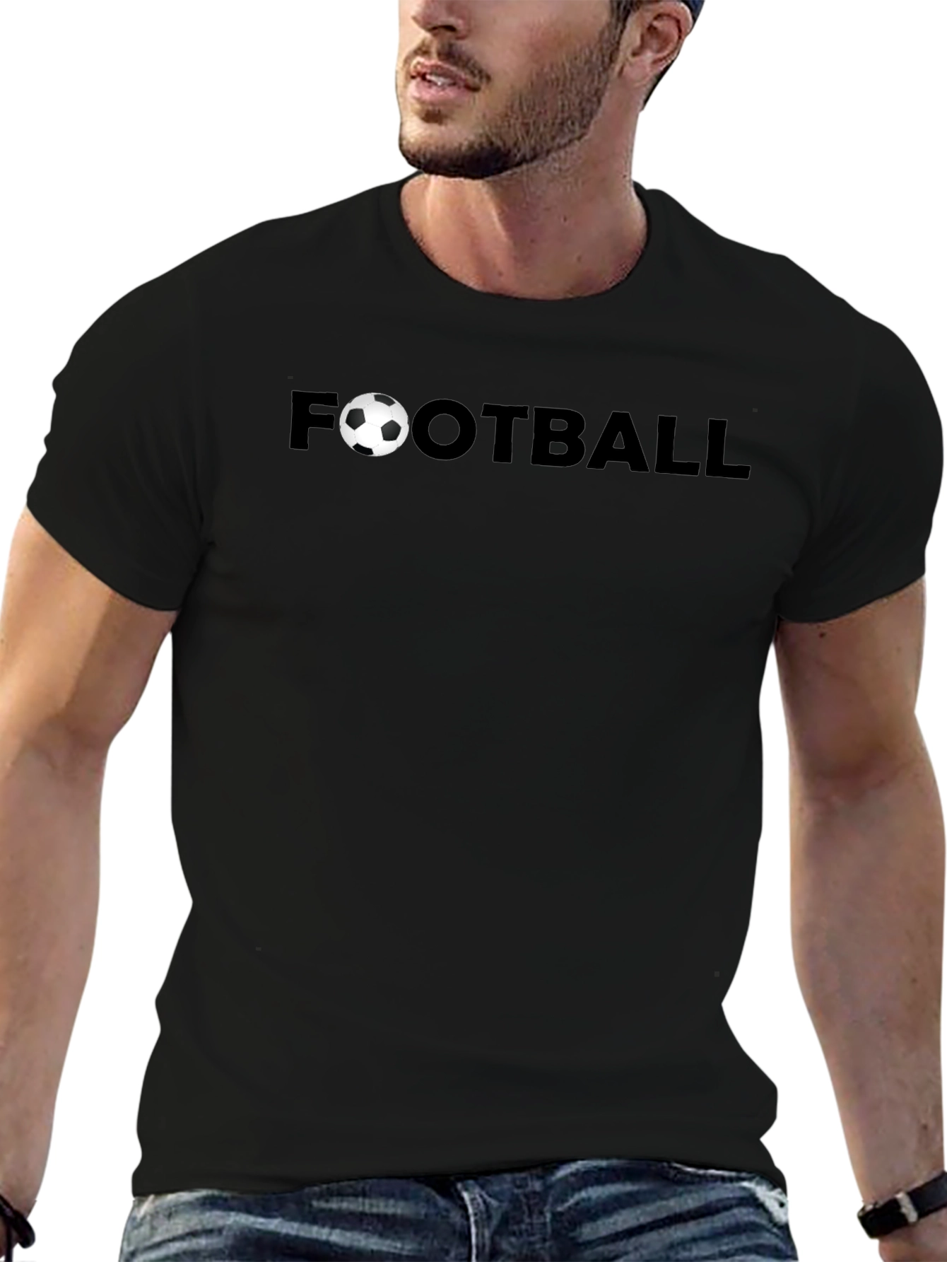 Football Graphic Tee - Black