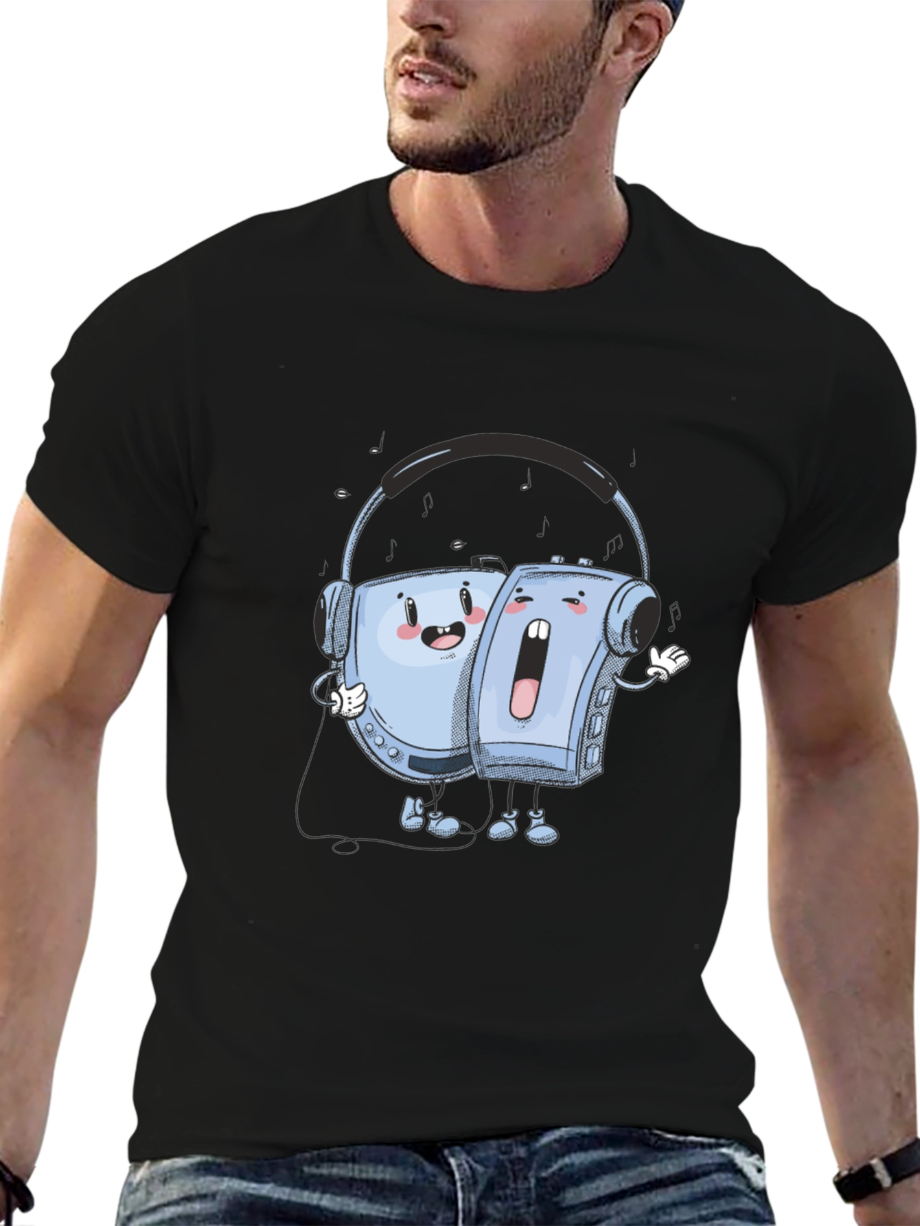 Retro Music Player T-Shirt - Unique Graphic Tee