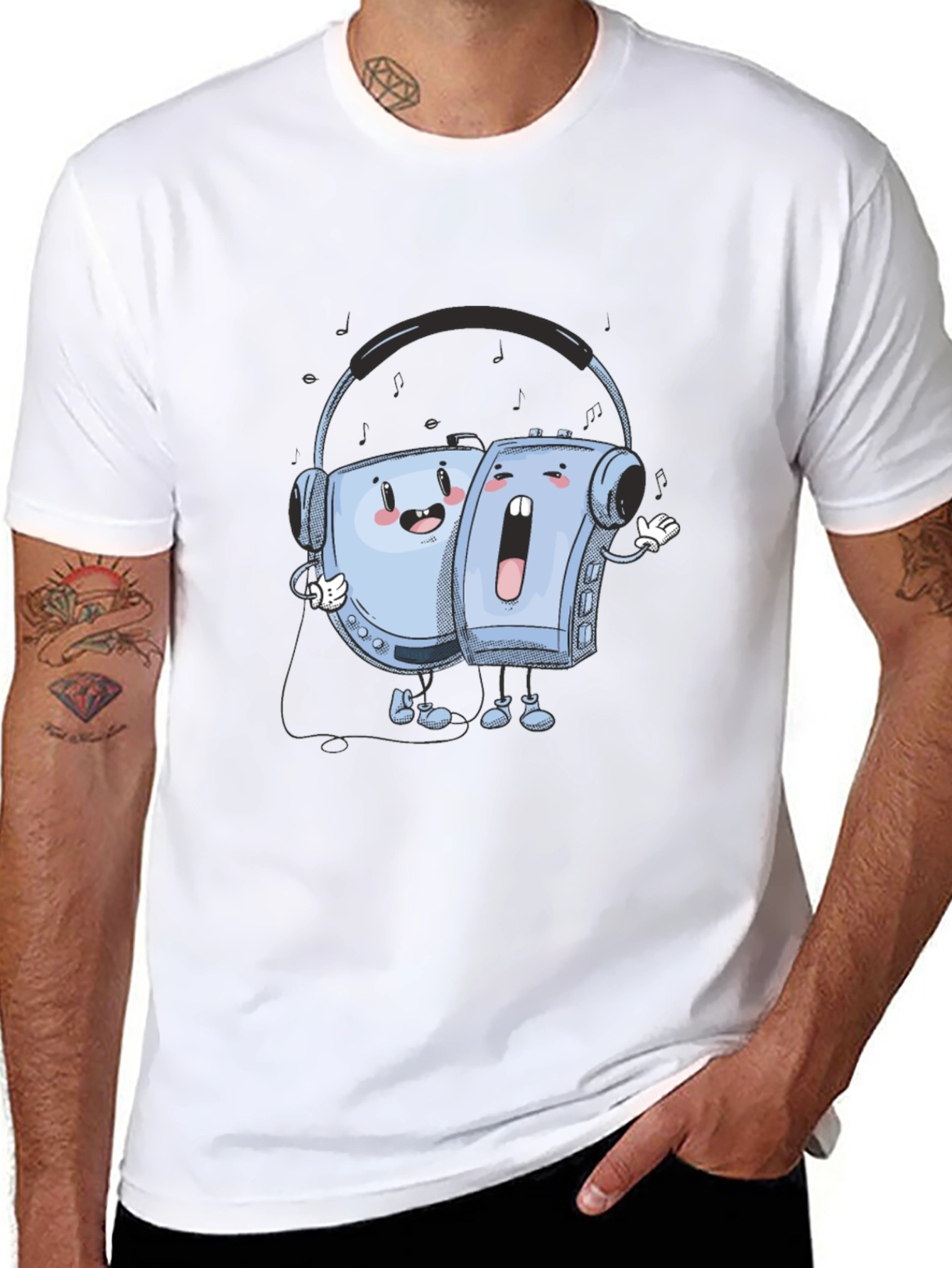 Retro Music Player T-Shirt - Unique Graphic Tee