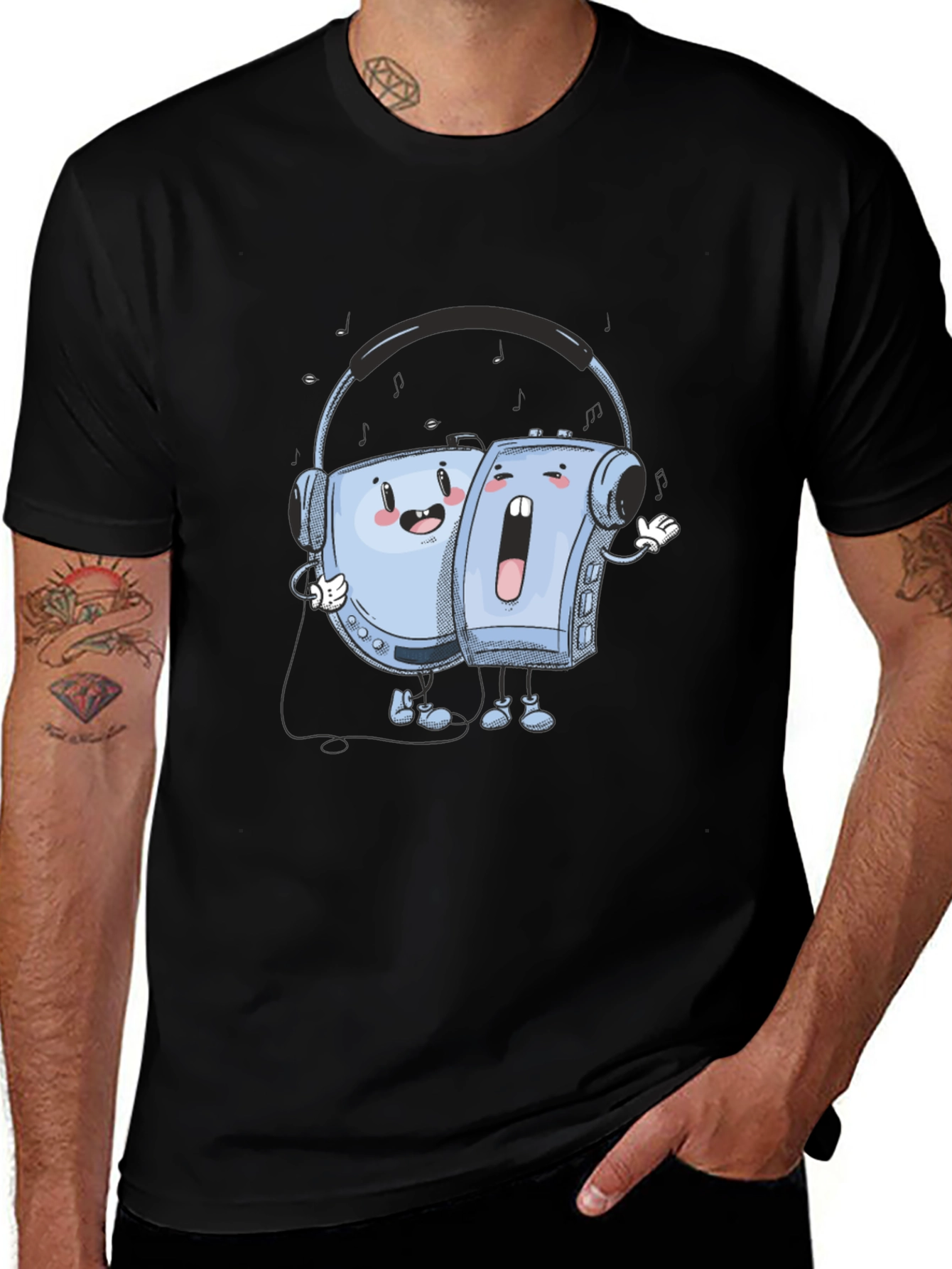 Retro Music Player T-Shirt - Unique Graphic Tee