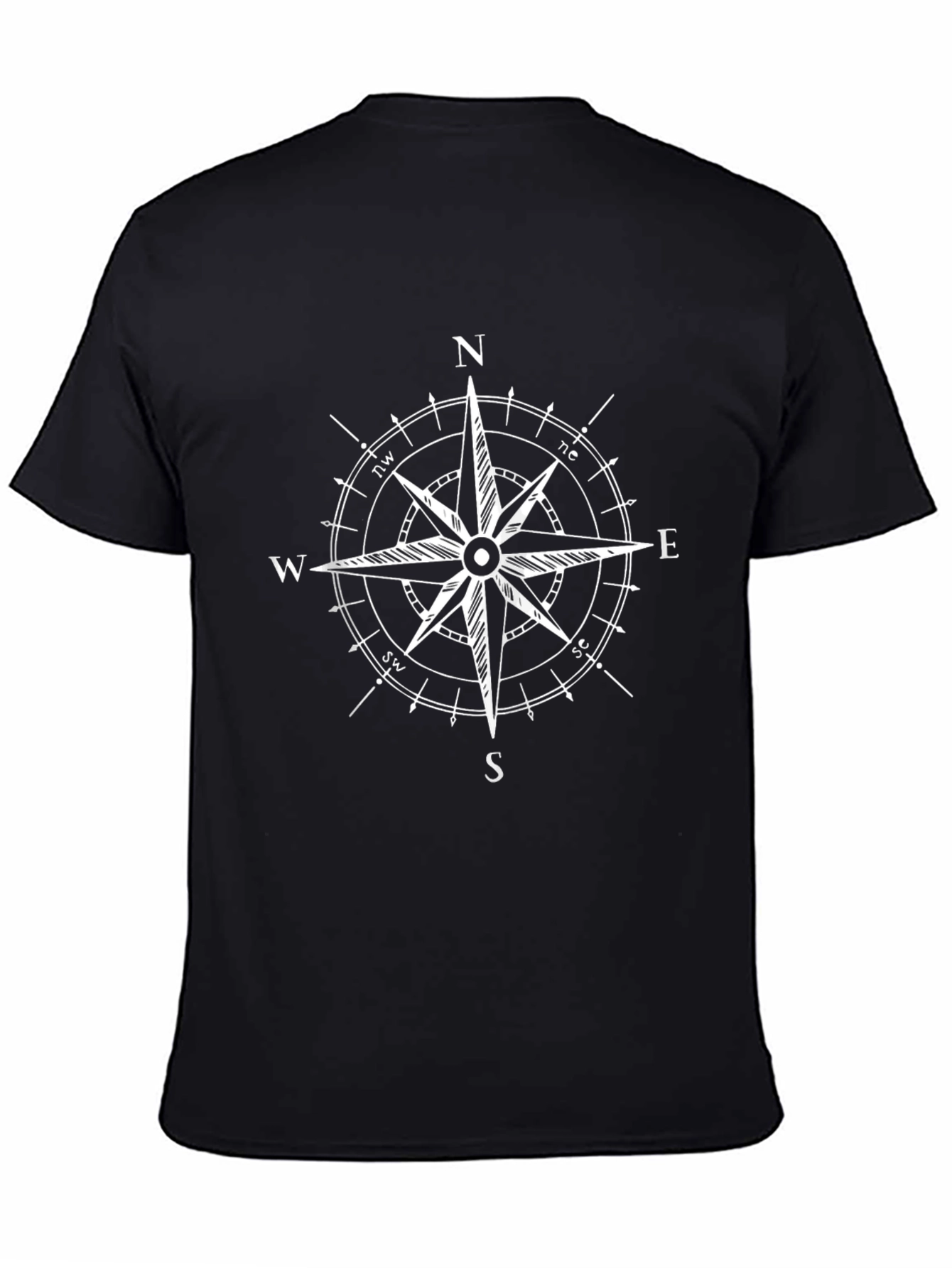 Compass Rose Graphic Tee - Black