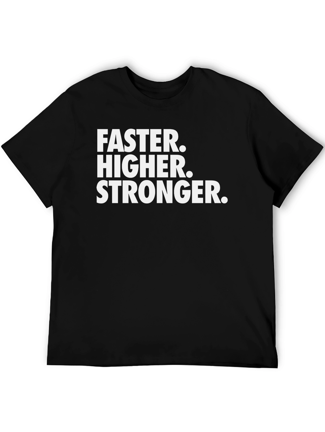 Faster Higher Stronger Graphic Tee - Black Cotton Blend