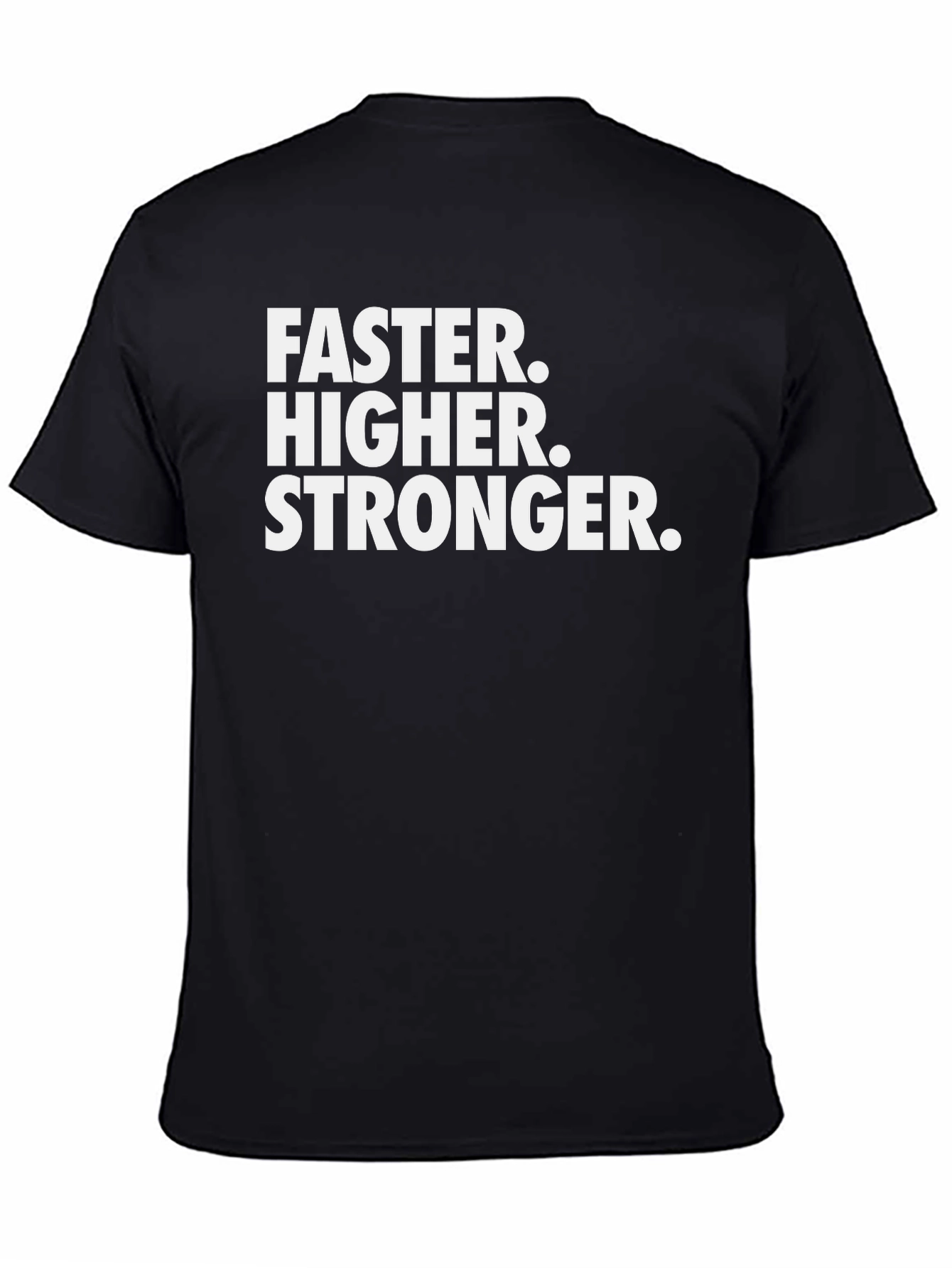 Faster Higher Stronger Graphic Tee - Black Cotton Blend