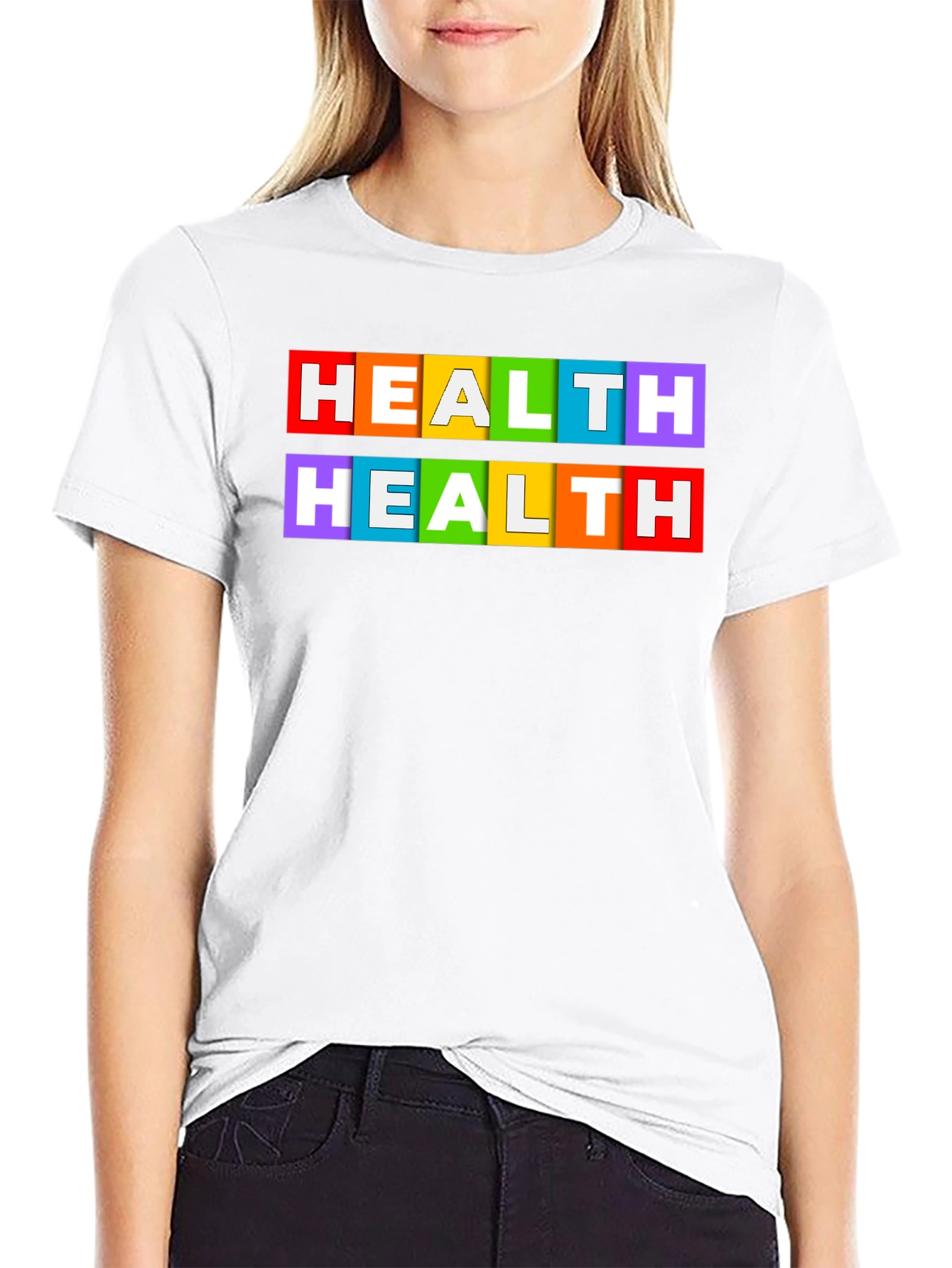 Rainbow HEALTH Graphic Tee - Black T-Shirt