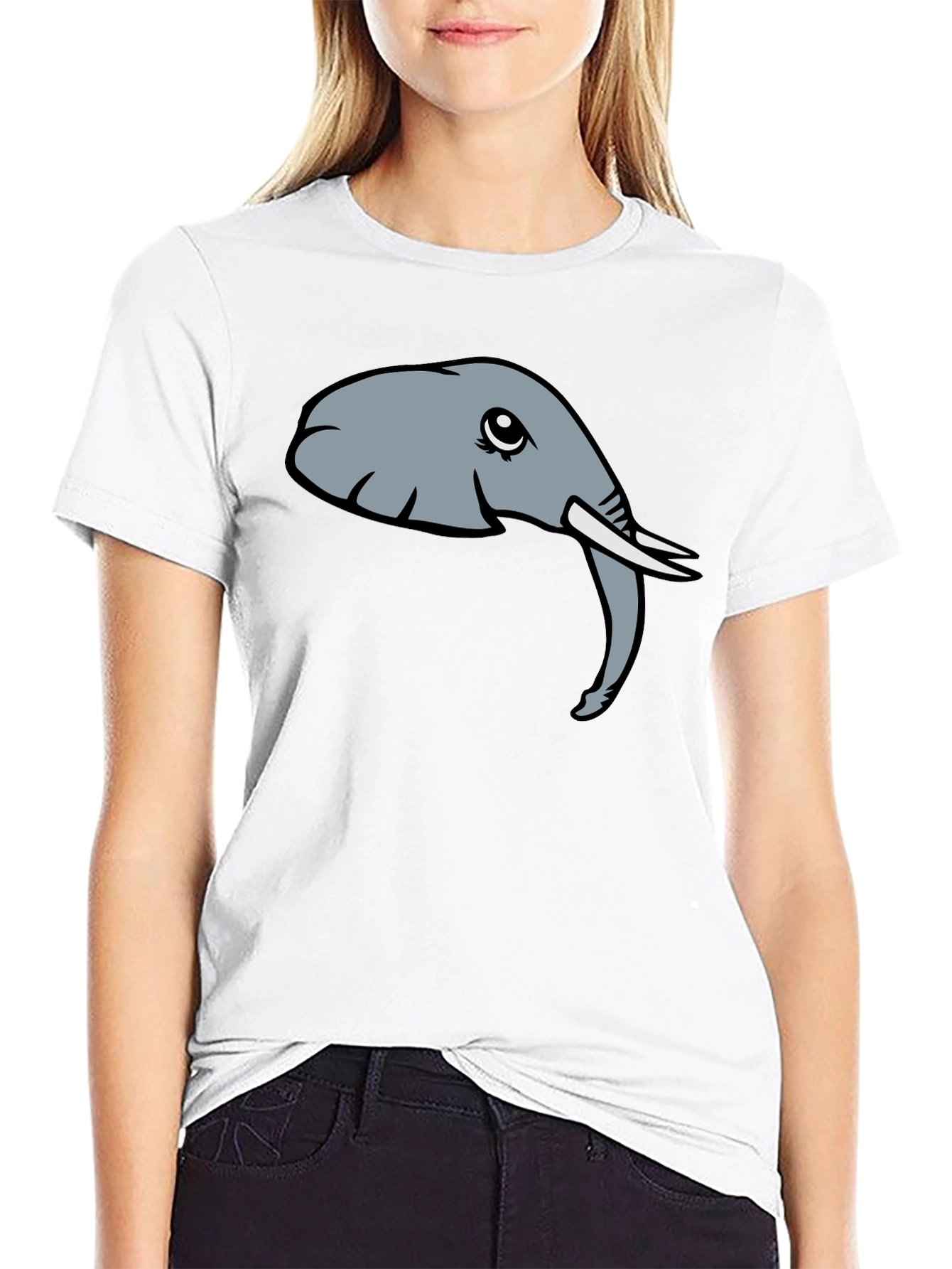 Elephant Graphic Print T-Shirt