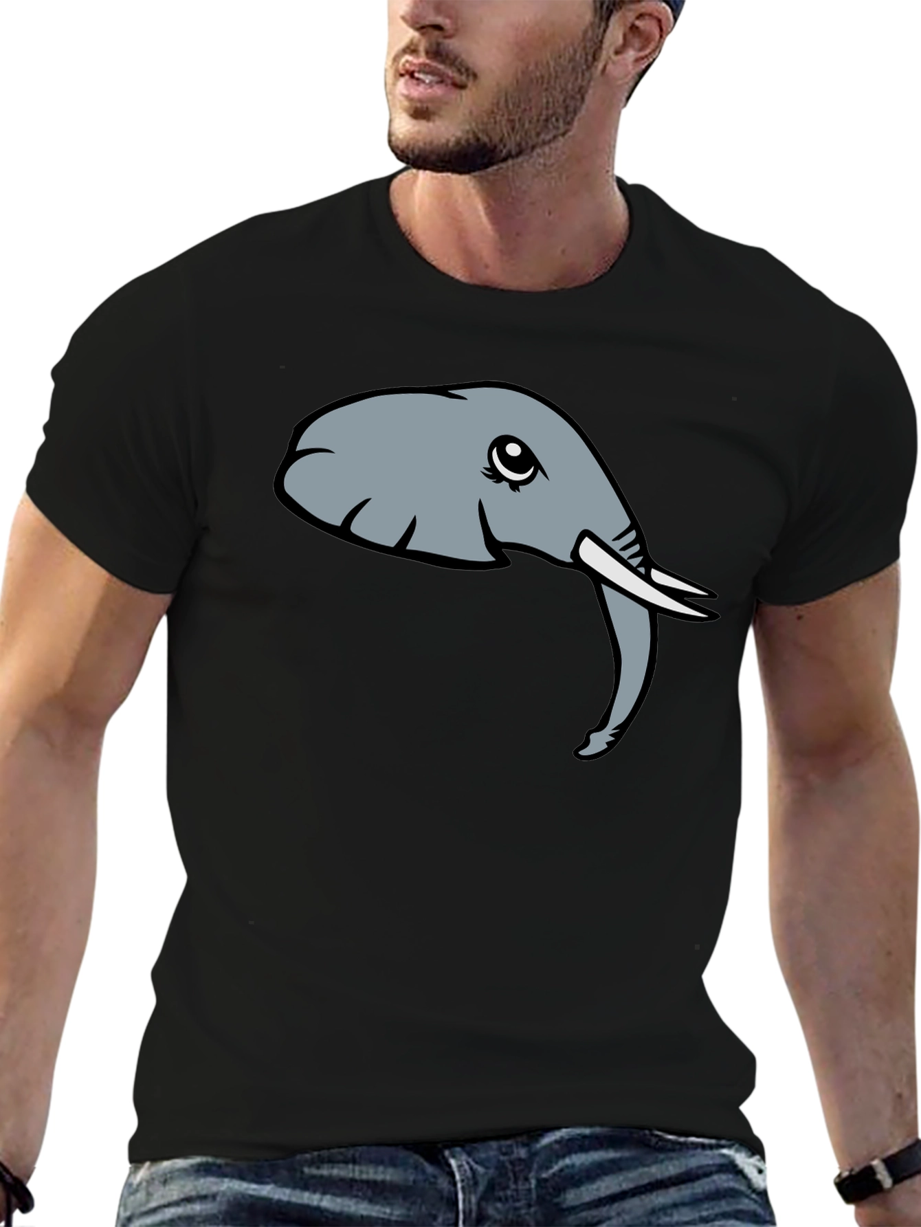 Elephant Graphic Print T-Shirt
