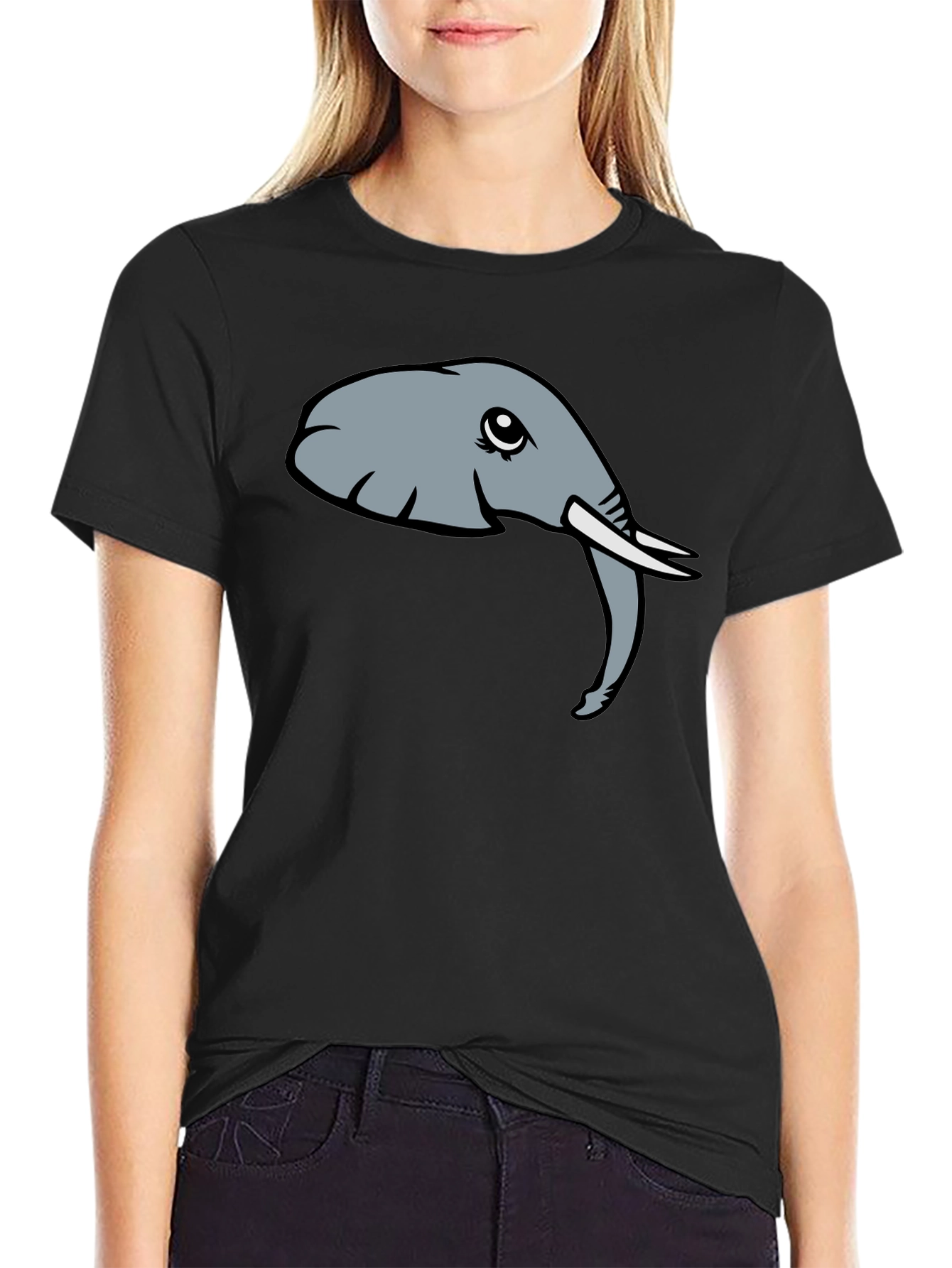 Elephant Graphic Print T-Shirt