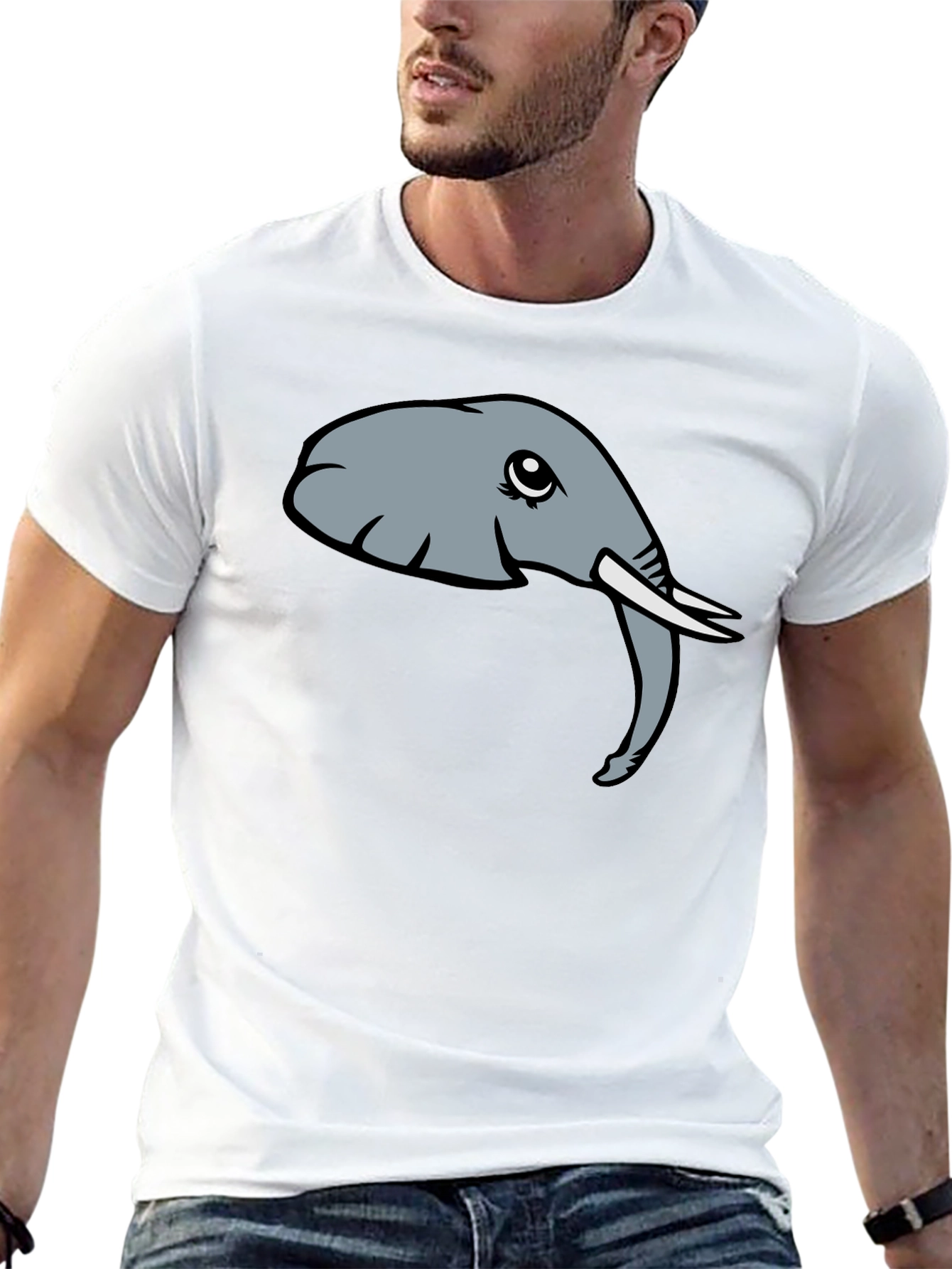Elephant Graphic Print T-Shirt
