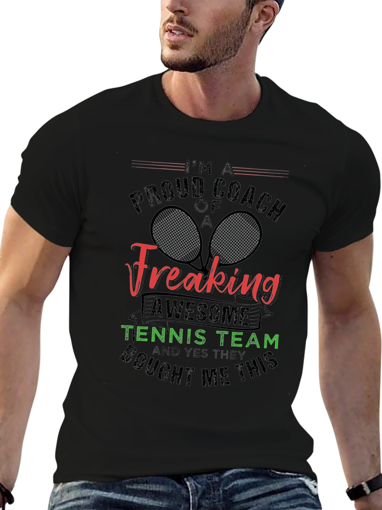 Proud Coach of a Freaking Awesome Tennis Team T-Shirt