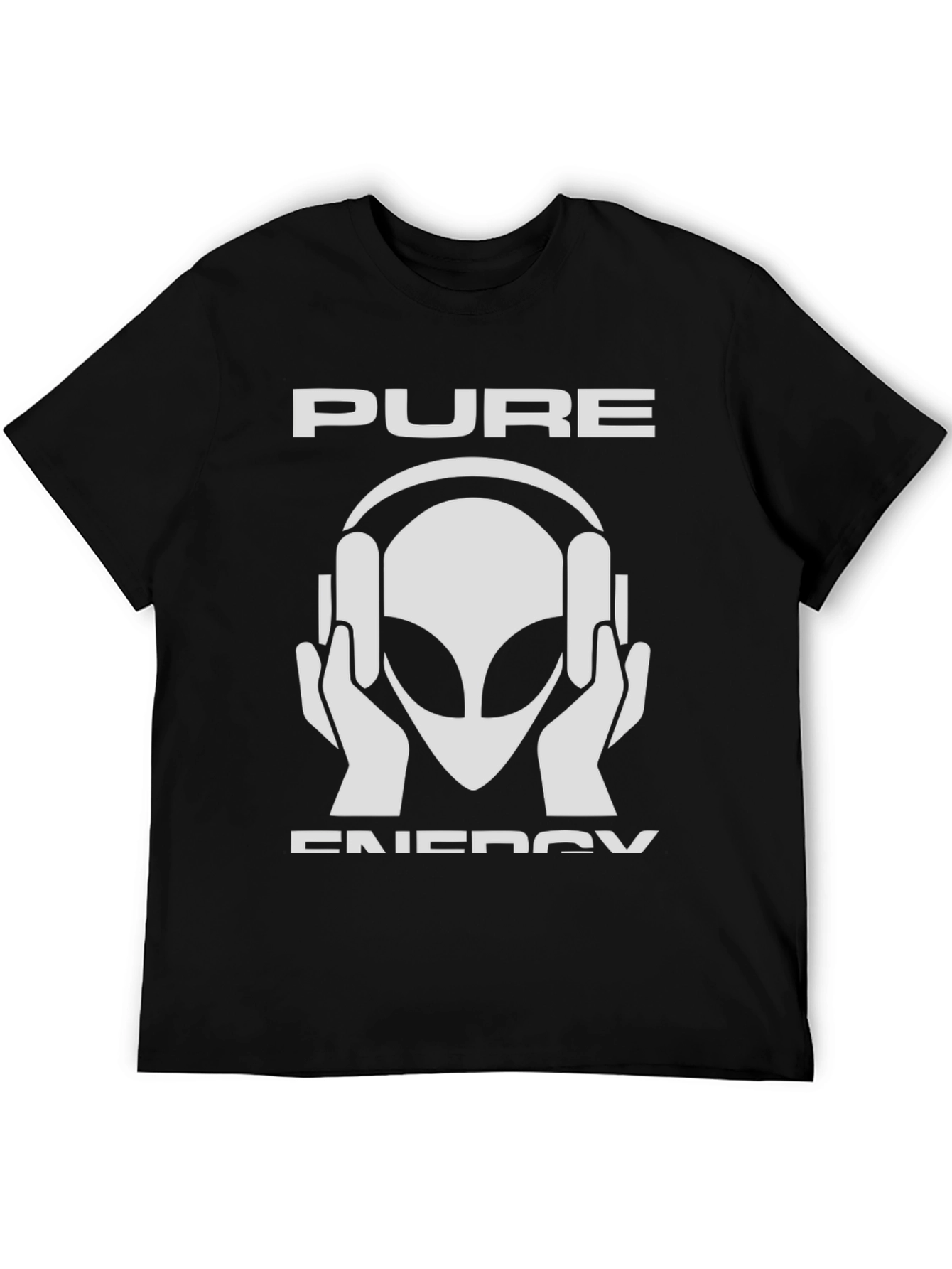 Pure Energy Alien DJ Graphic T-Shirt - Black