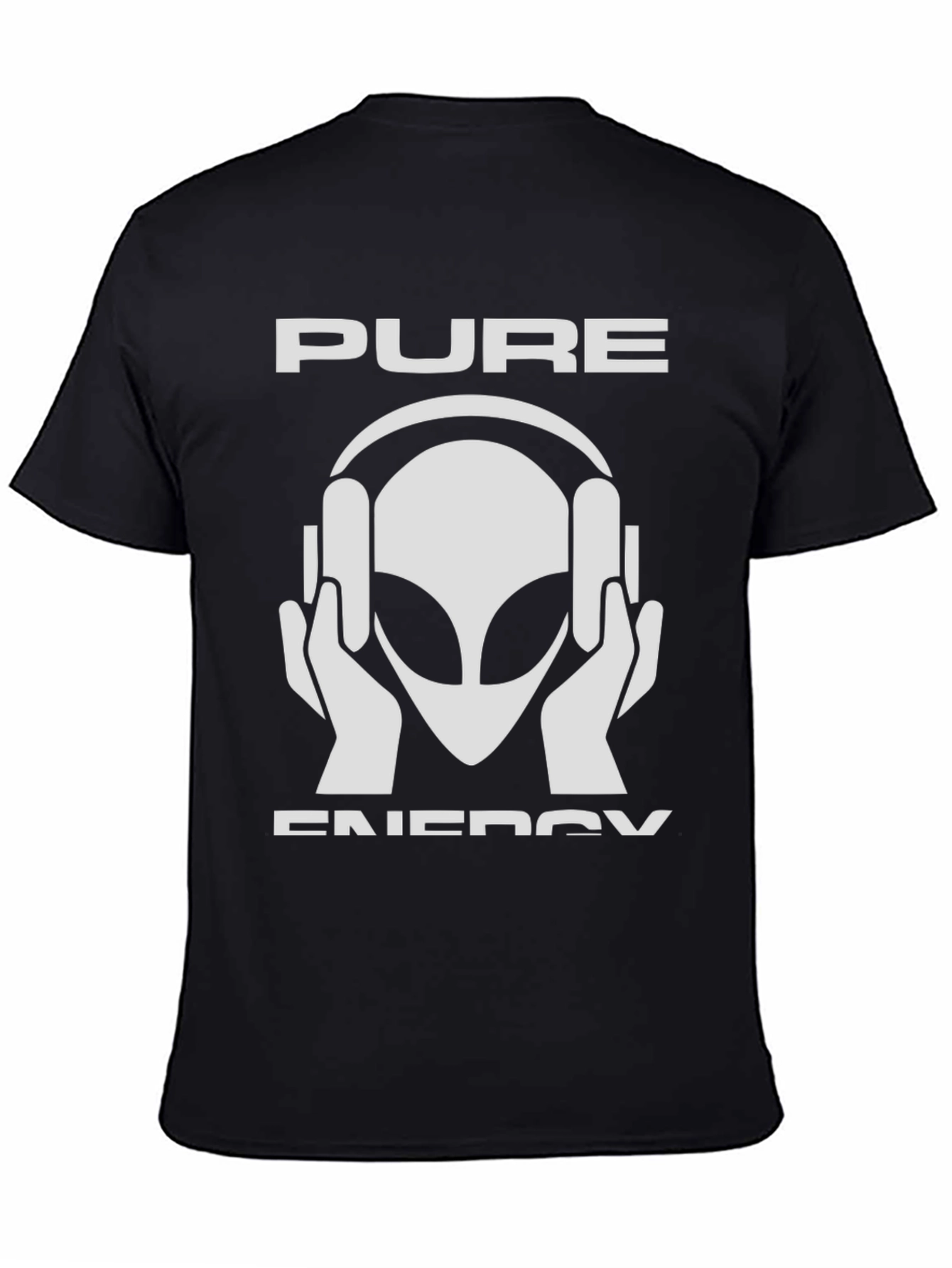 Pure Energy Alien DJ Graphic T-Shirt - Black
