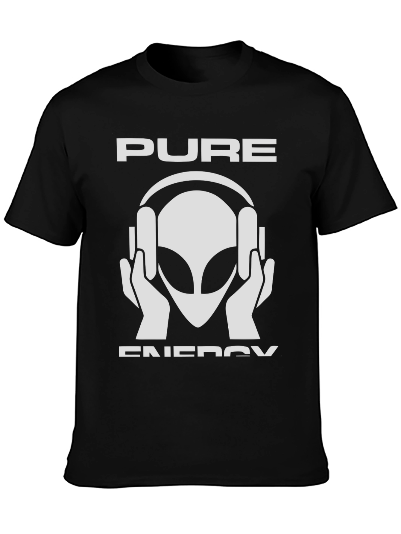 Pure Energy Alien DJ Graphic T-Shirt - Black
