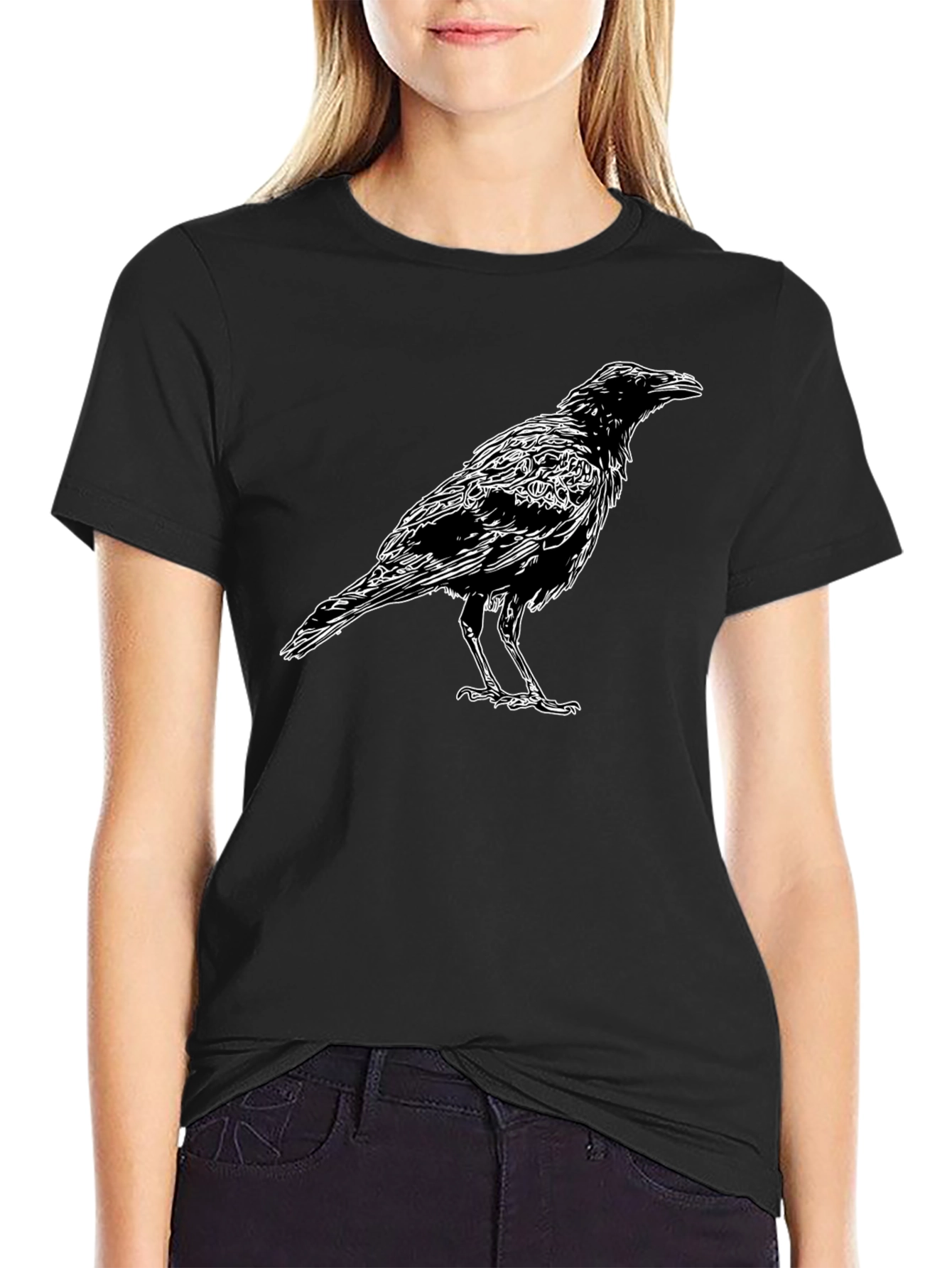 Raven Graphic T-Shirt - Mens Black Tee