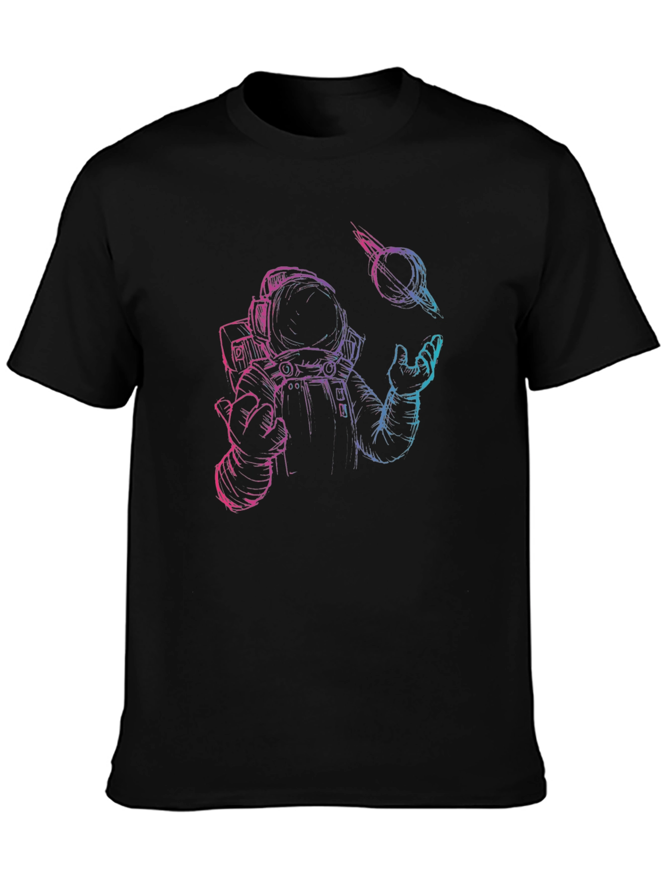 Astronaut & Black Hole Graphic T-Shirt