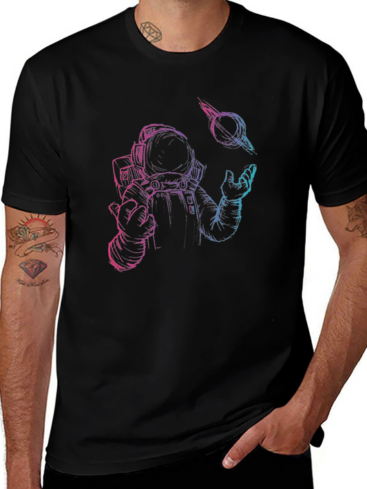 Astronaut & Black Hole Graphic T-Shirt