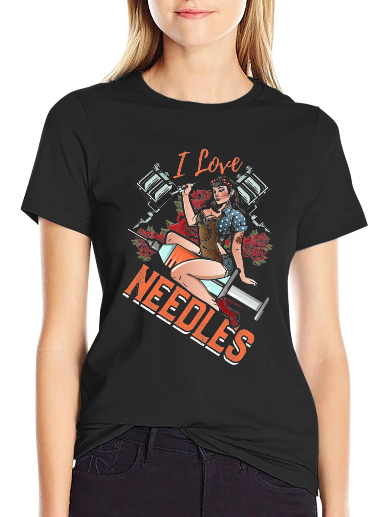 I Love Needles Tattoo T-Shirt