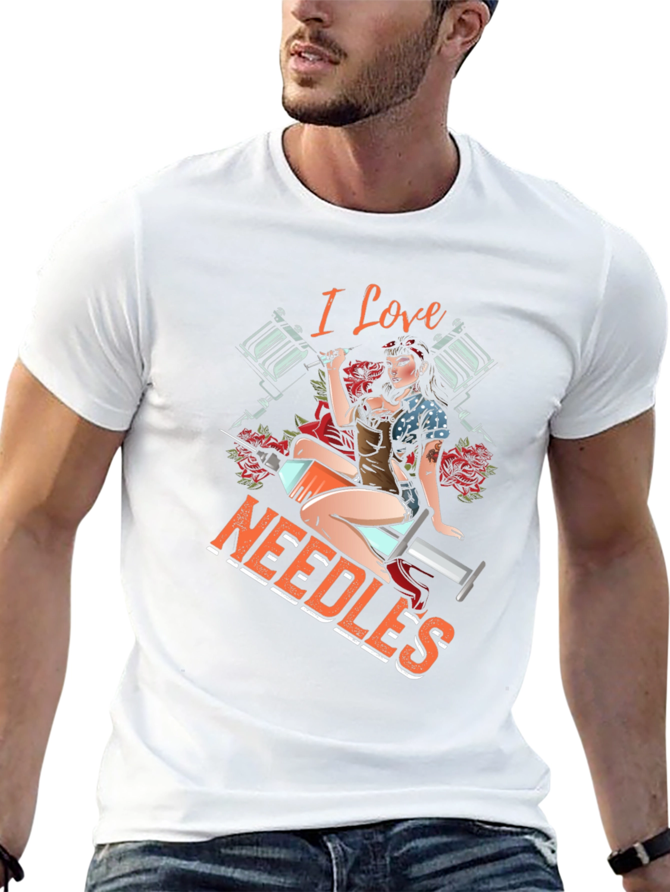 I Love Needles Tattoo T-Shirt