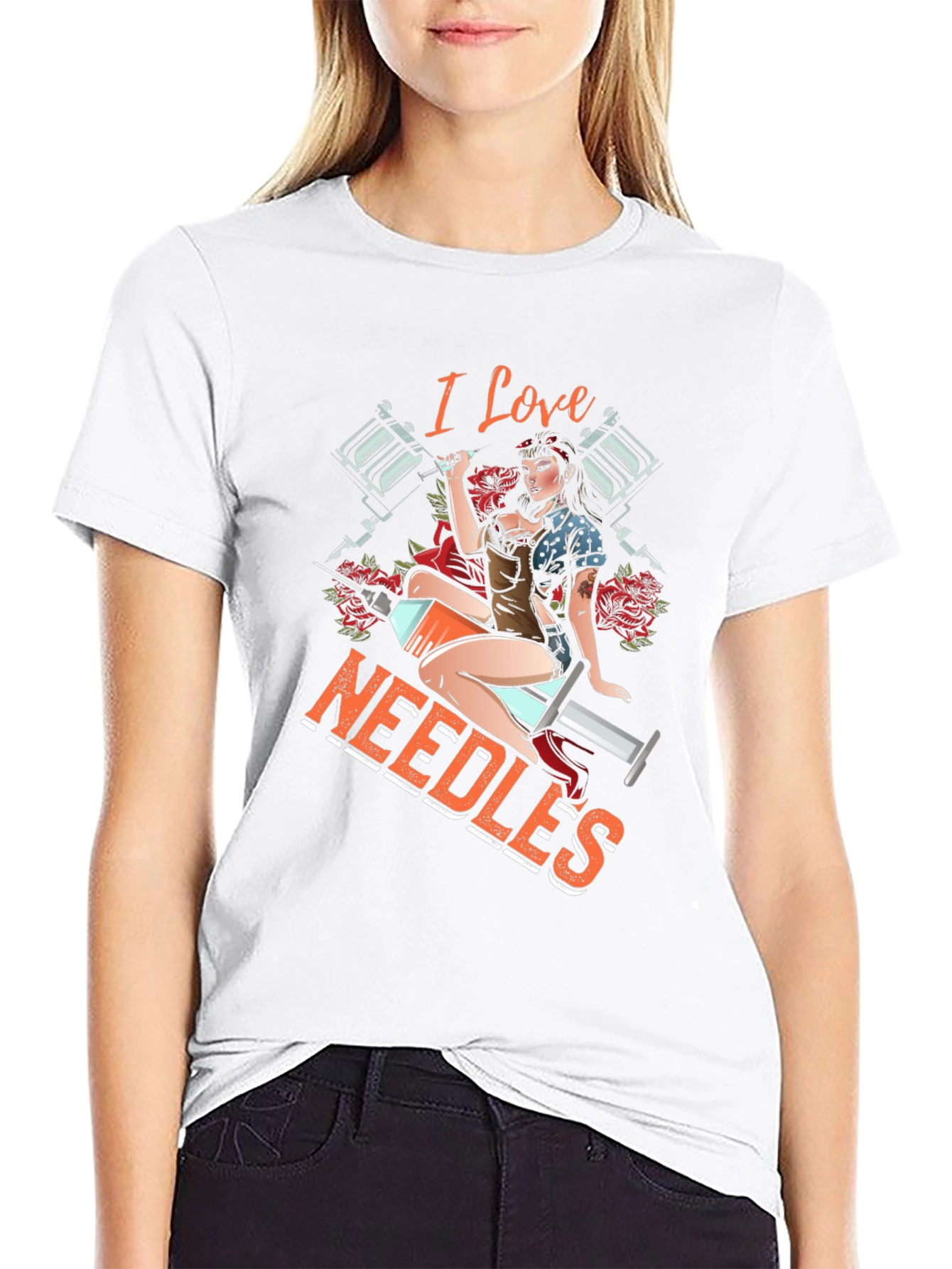 I Love Needles Tattoo T-Shirt